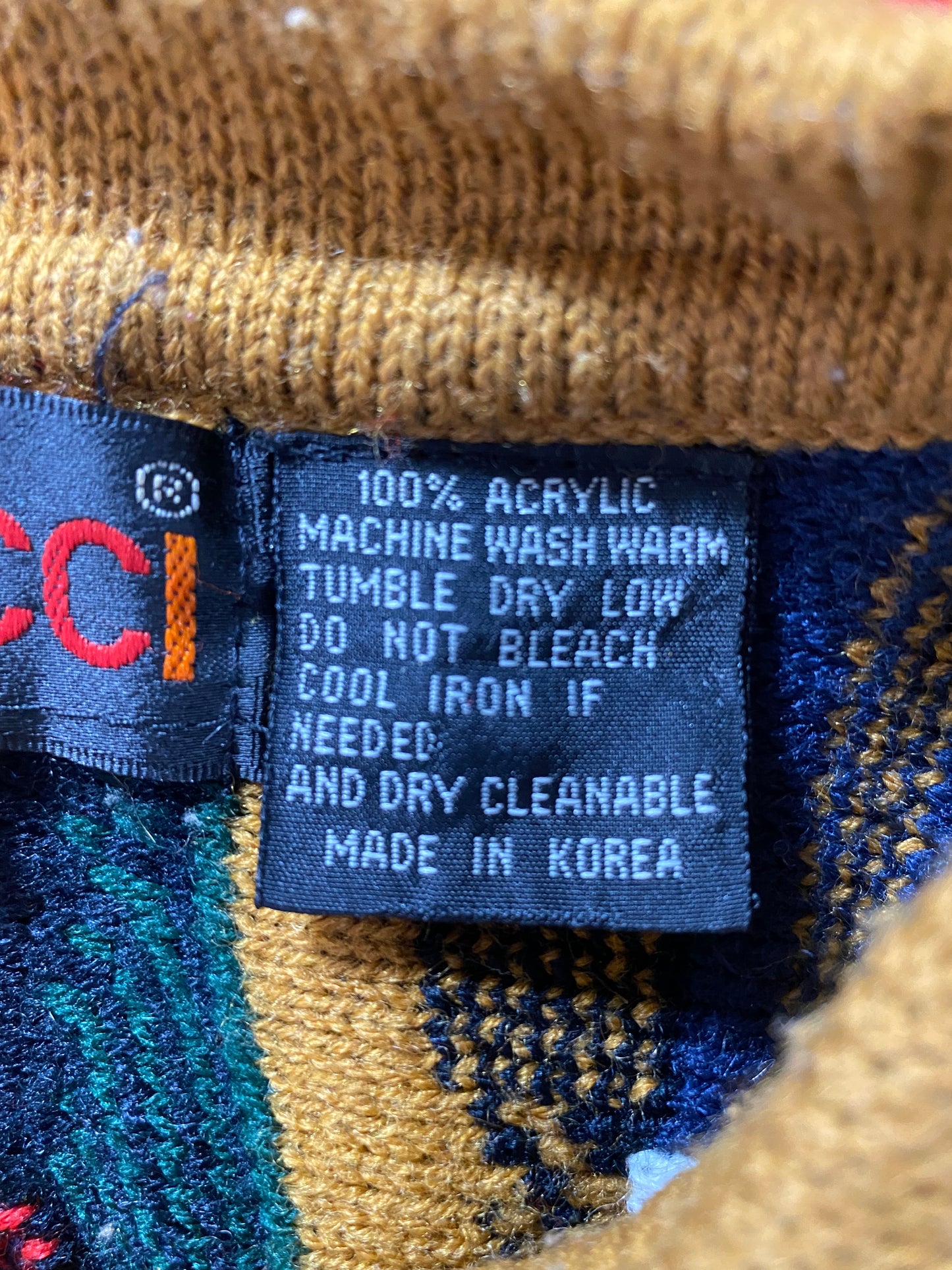 Vintage 3D COOGI- Style Size XL Knit Sweater / K2785