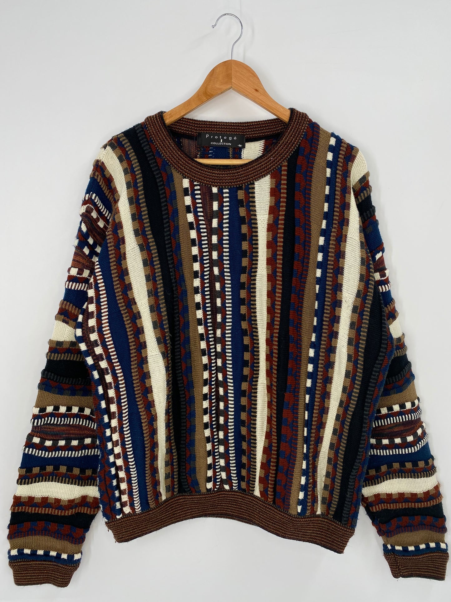 Vintage 3D COOGI- Style Made in USA Size M Knit Sweater / K3935