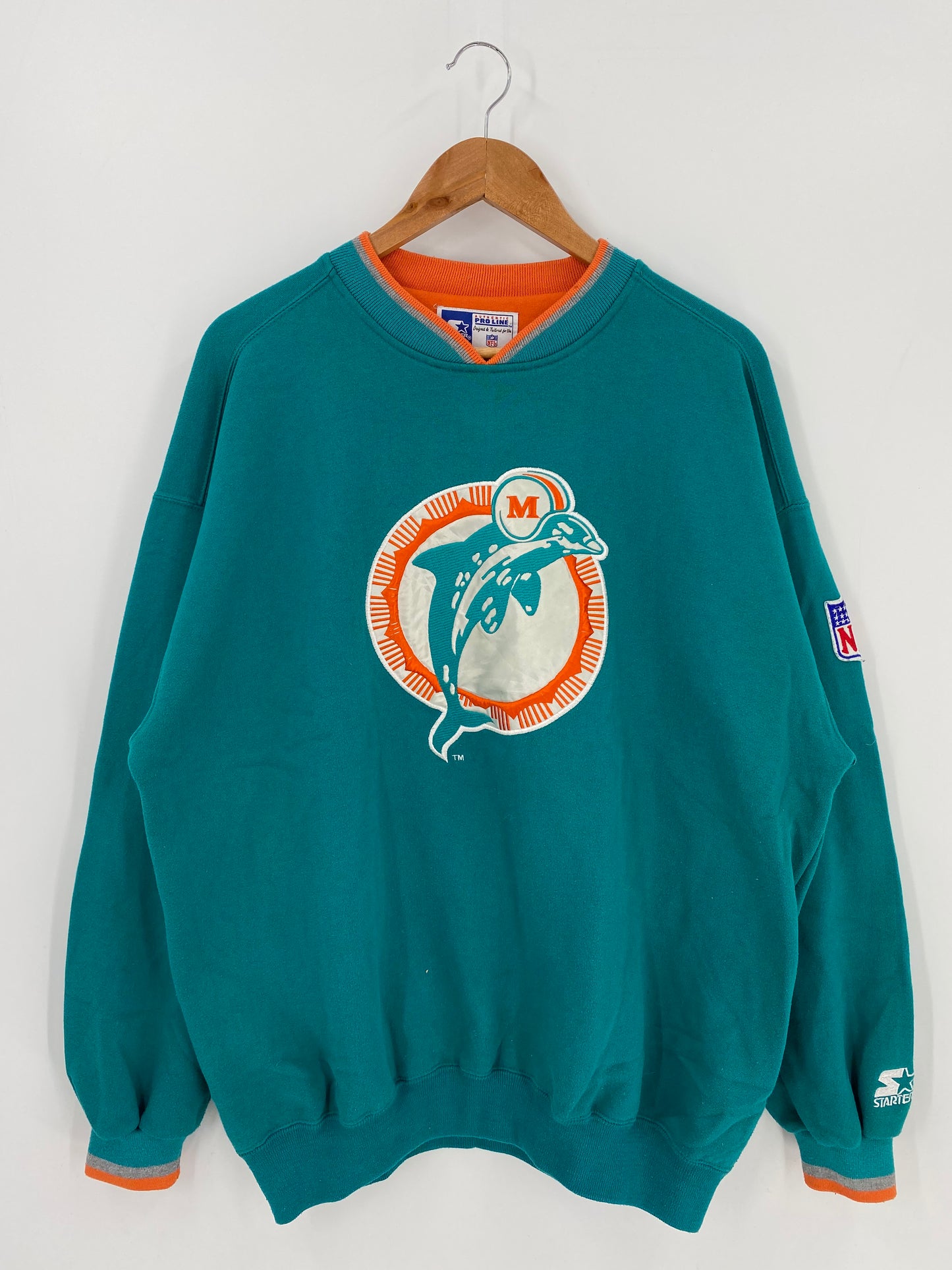 90’s STARTER MIAMI DOLPHINS Size XL Vintage NFL Sweat shirt / K585