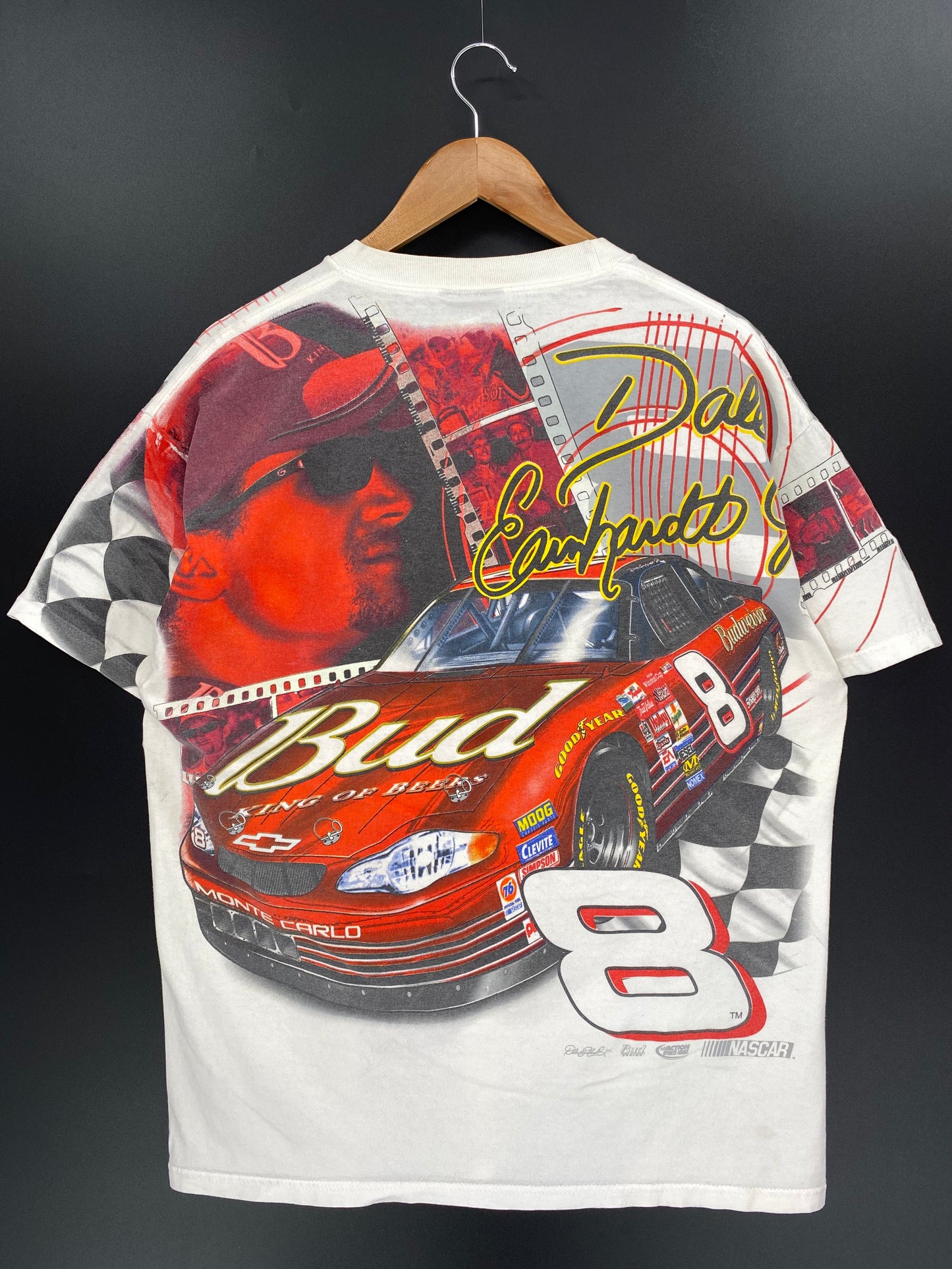 90’s Budweiser x NASCAR DALE EARNHARDT JR. Size M Vintage Racing T-Shirt / 9457