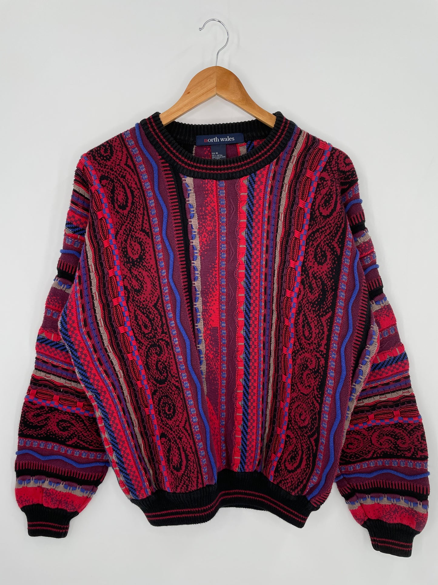 Vintage 3D COOGI- Style Size M Wool Knit Sweater / K999
