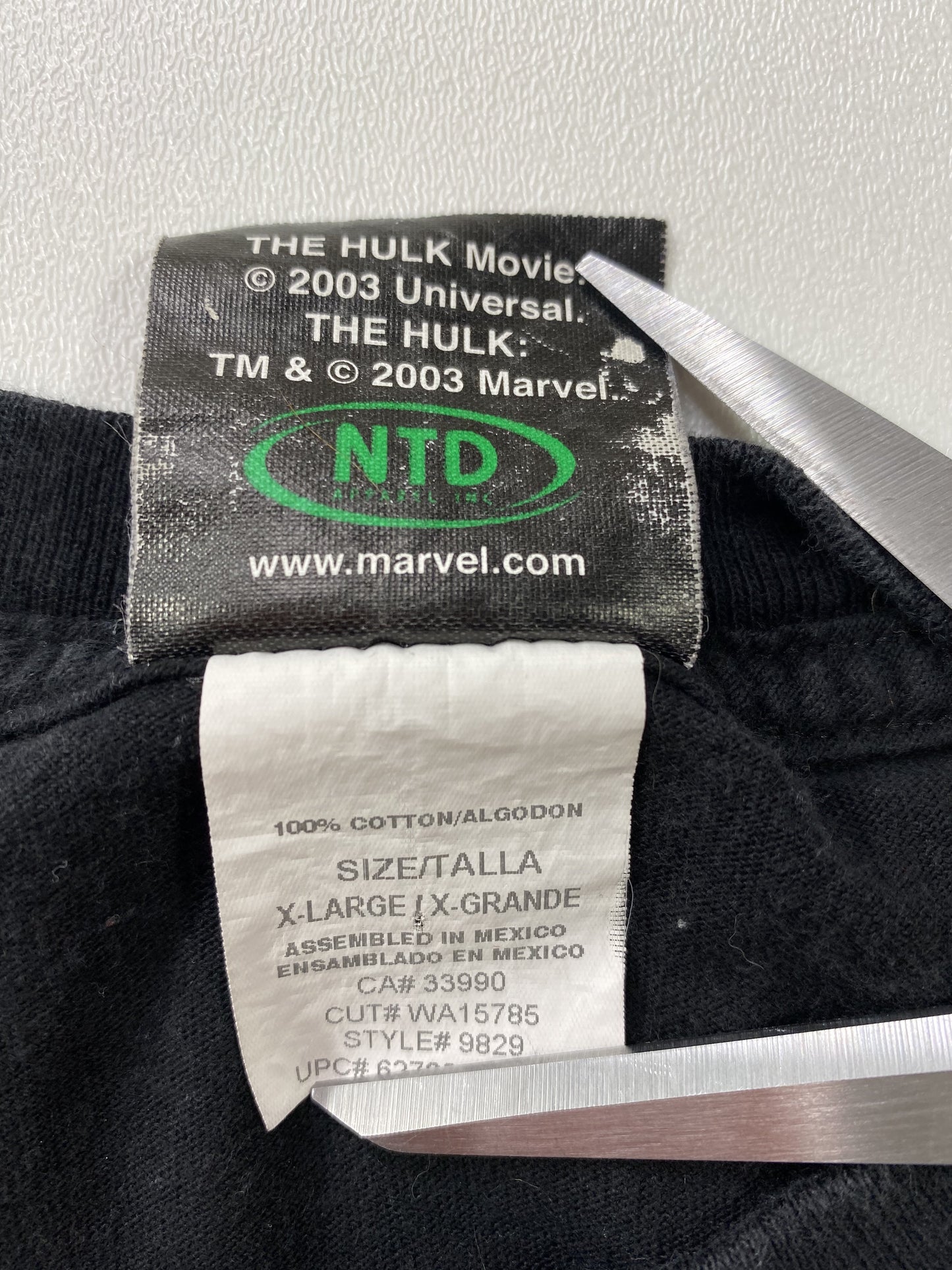 2003 HULK MARVEL Vintage Size XL T-Shirt / k5423