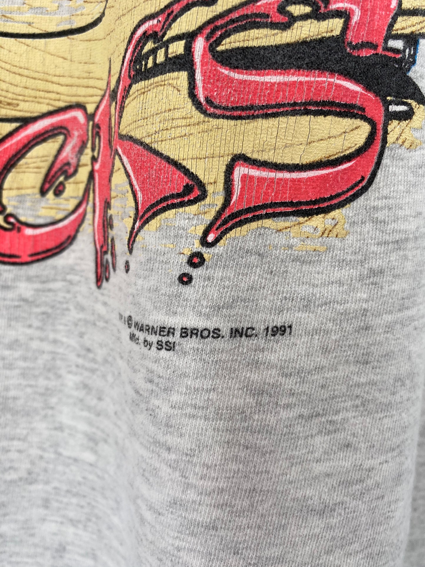 1991 Looney Tunes TAZ Size XL Vintage T-shirt / 7451