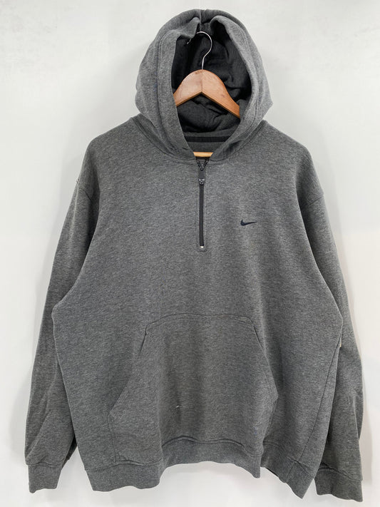 00’ NIKE MINI SWOOSH Size XL Vintage Hoodie Half-zip Sweat-Shirts / A4677