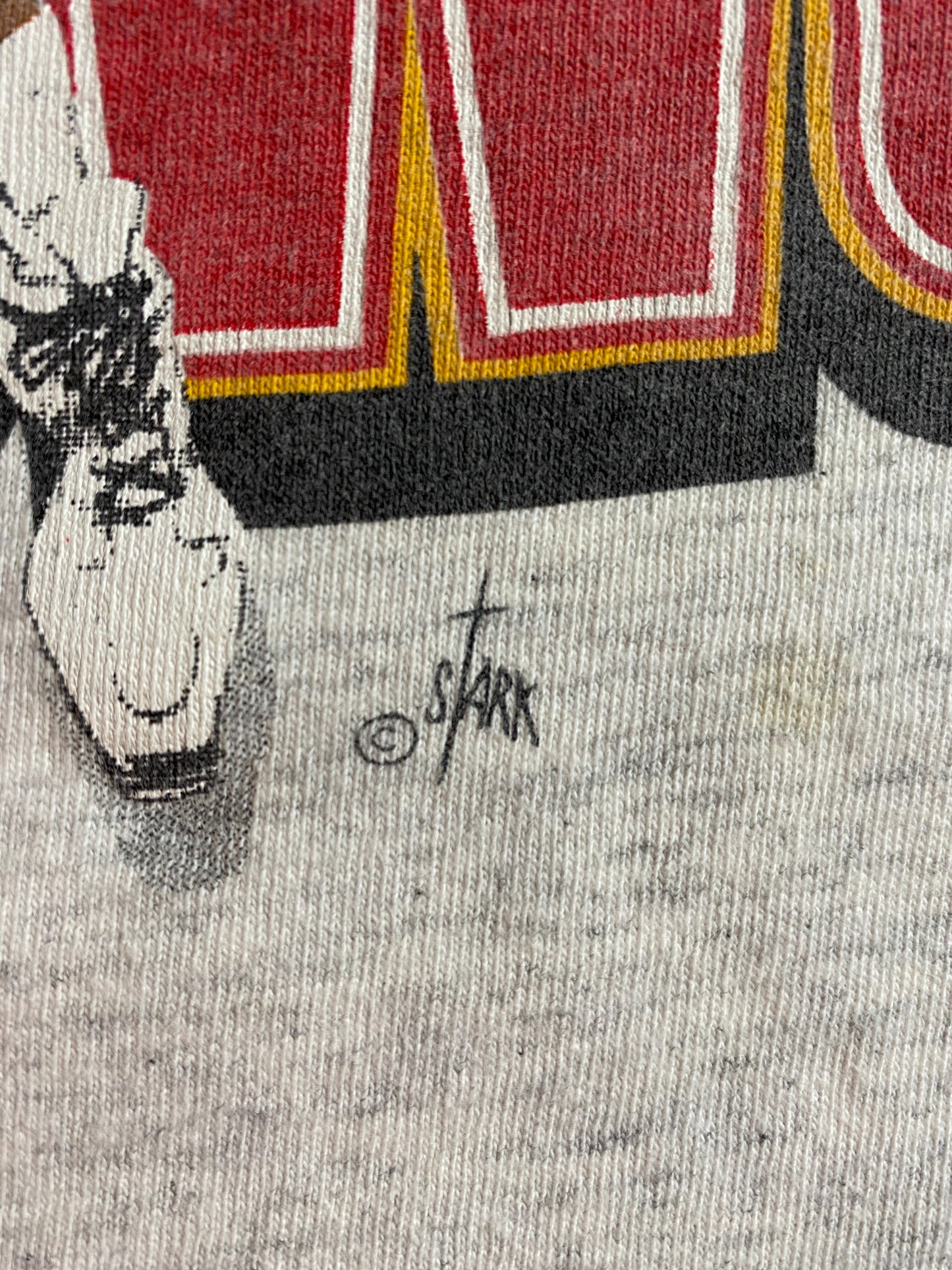 1994 Hakeem Olajuwon Houston Rockets Made in USA Size XL Vintage NBA T-Shirt / 9291