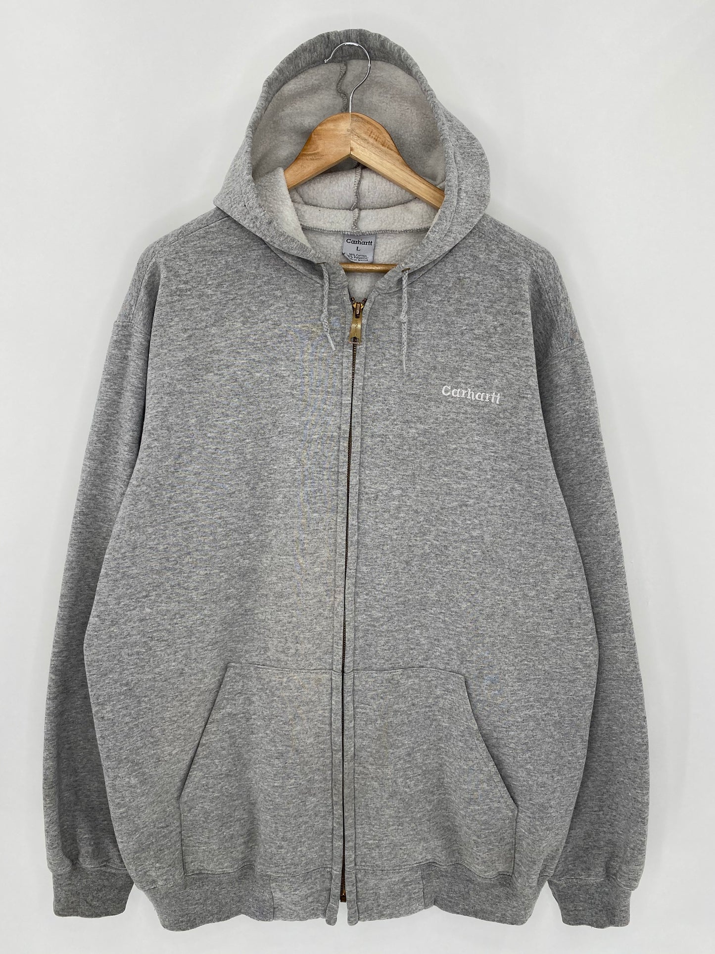 CARHARTT Size L Vintage Zip Up Hoodie Sweat-Shirts / 5865
