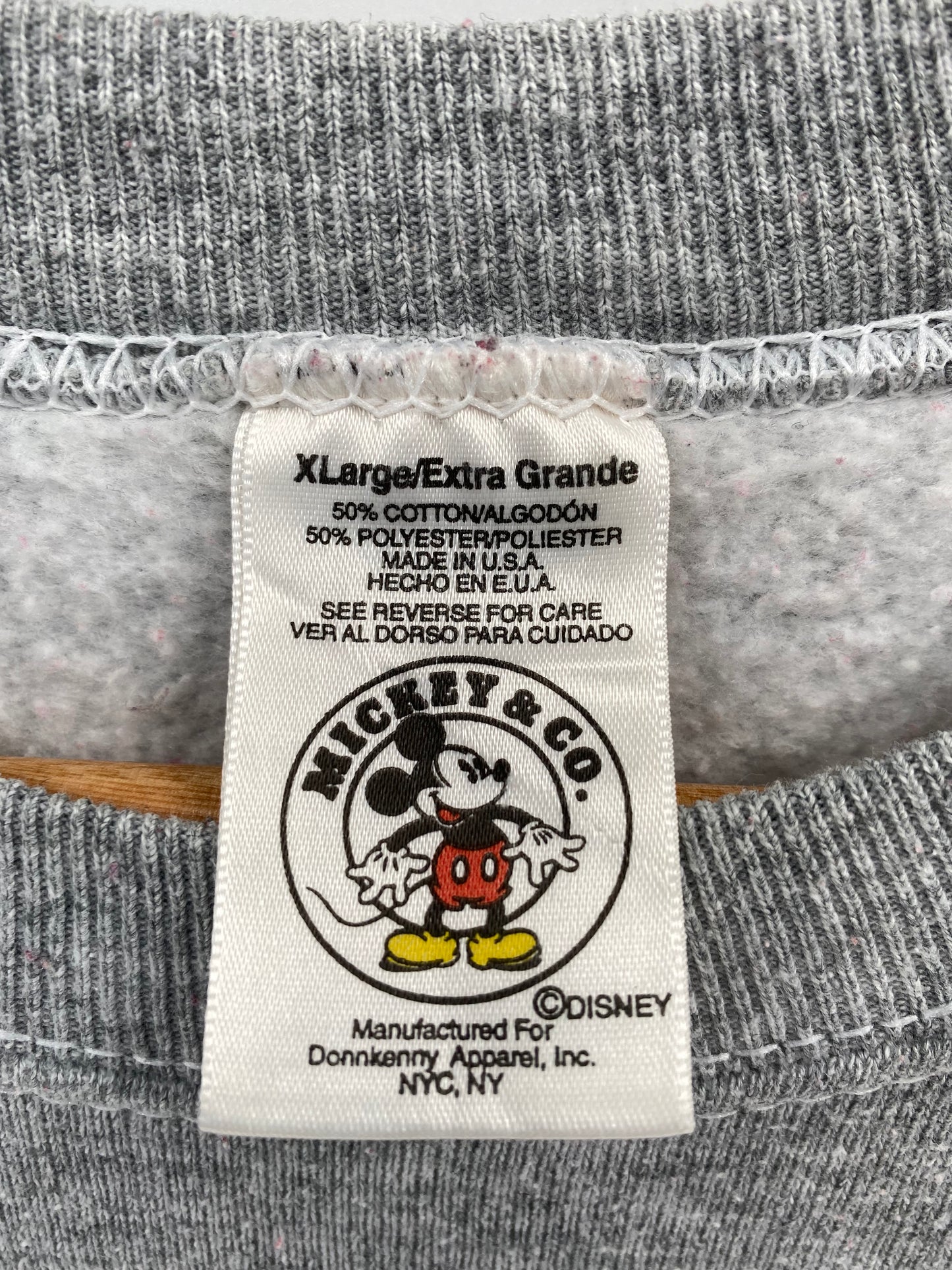 90’s DISNEY MICKEY Made in USA Size XL Vintage Sweat-shirt / K2973
