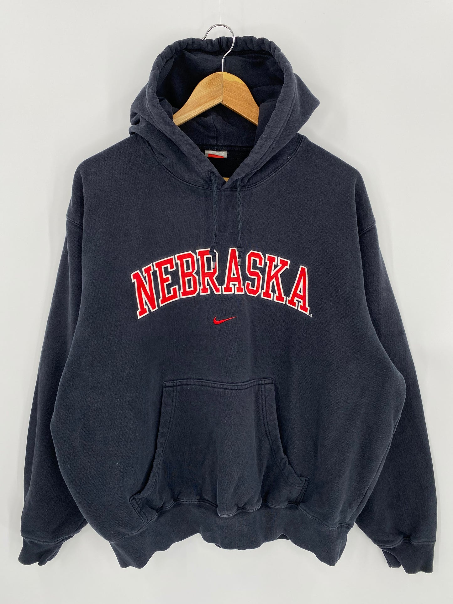 00’NIKE NEBRASKA Size M Vintage Hoodie Sweat-shirt / 7157
