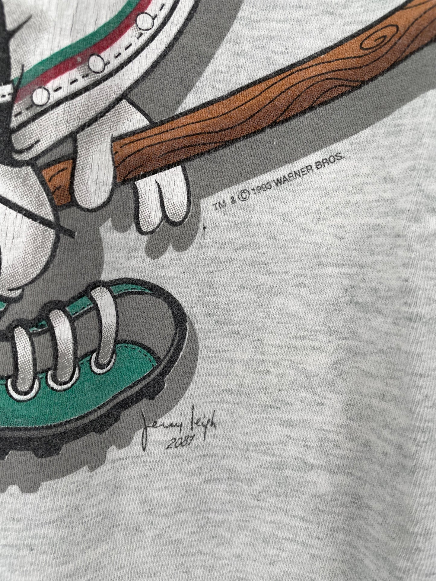 1993 LOONEY TUNES TAZ x BUGS BUUNY Made in USA Size XL Vintage T-Shirt / A606