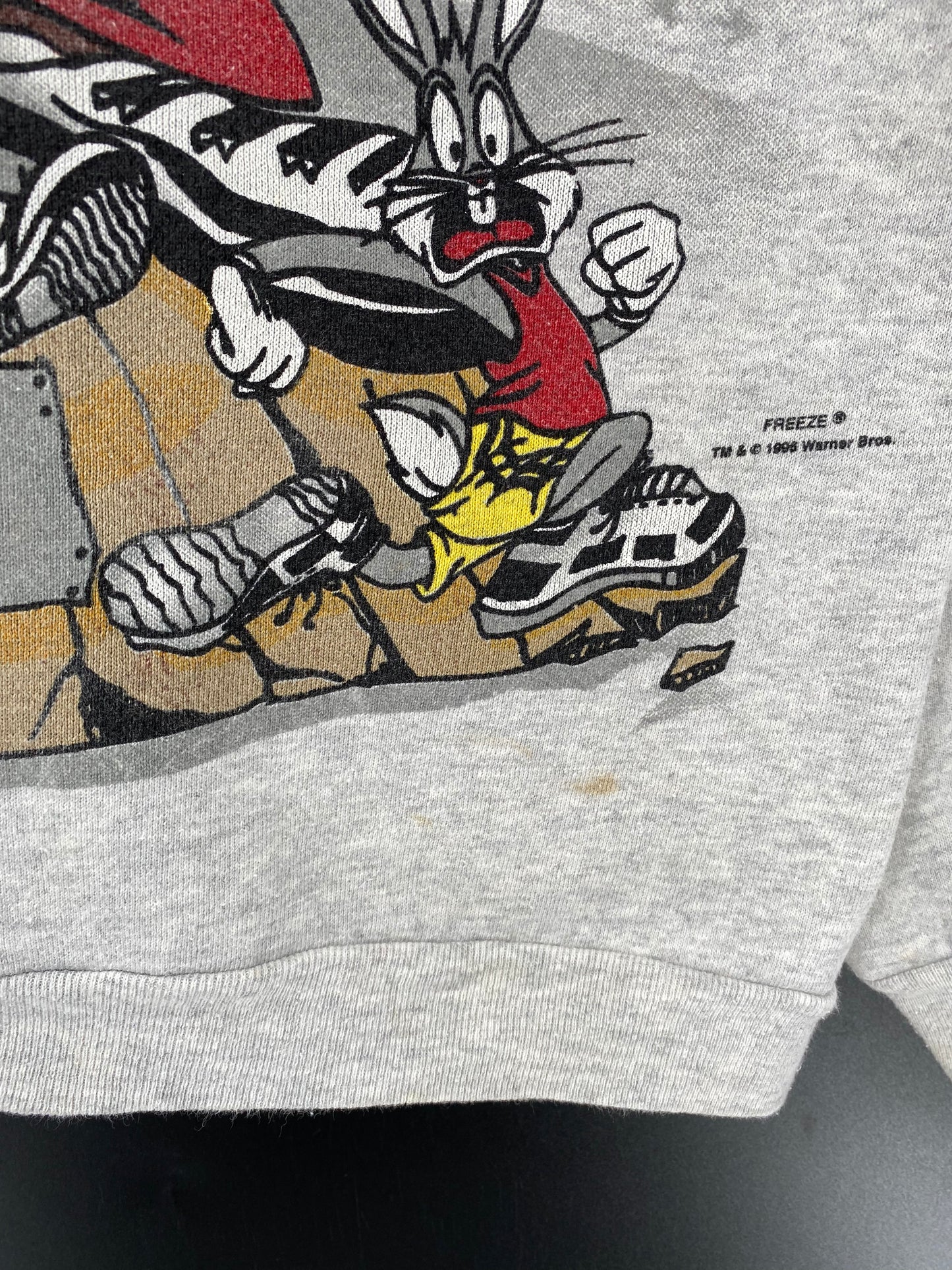 1996 LOONEY TUNES TAZ Made in USA Size L Vintage Sweat-shirt / k1830