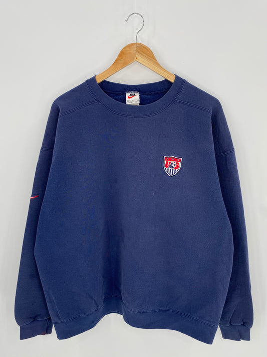 90’s NIKE US SOCCER Made in USA Size XL Vintage Sweat-Shirt / 6493