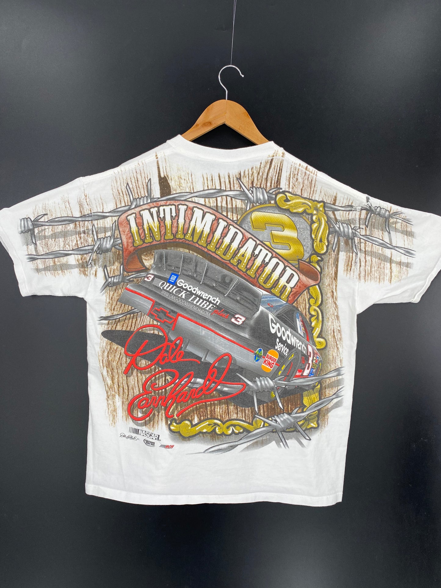 00’ NASCAR EARNHARDT Made in USA Size L Vintage Racing T-shirt / 8570
