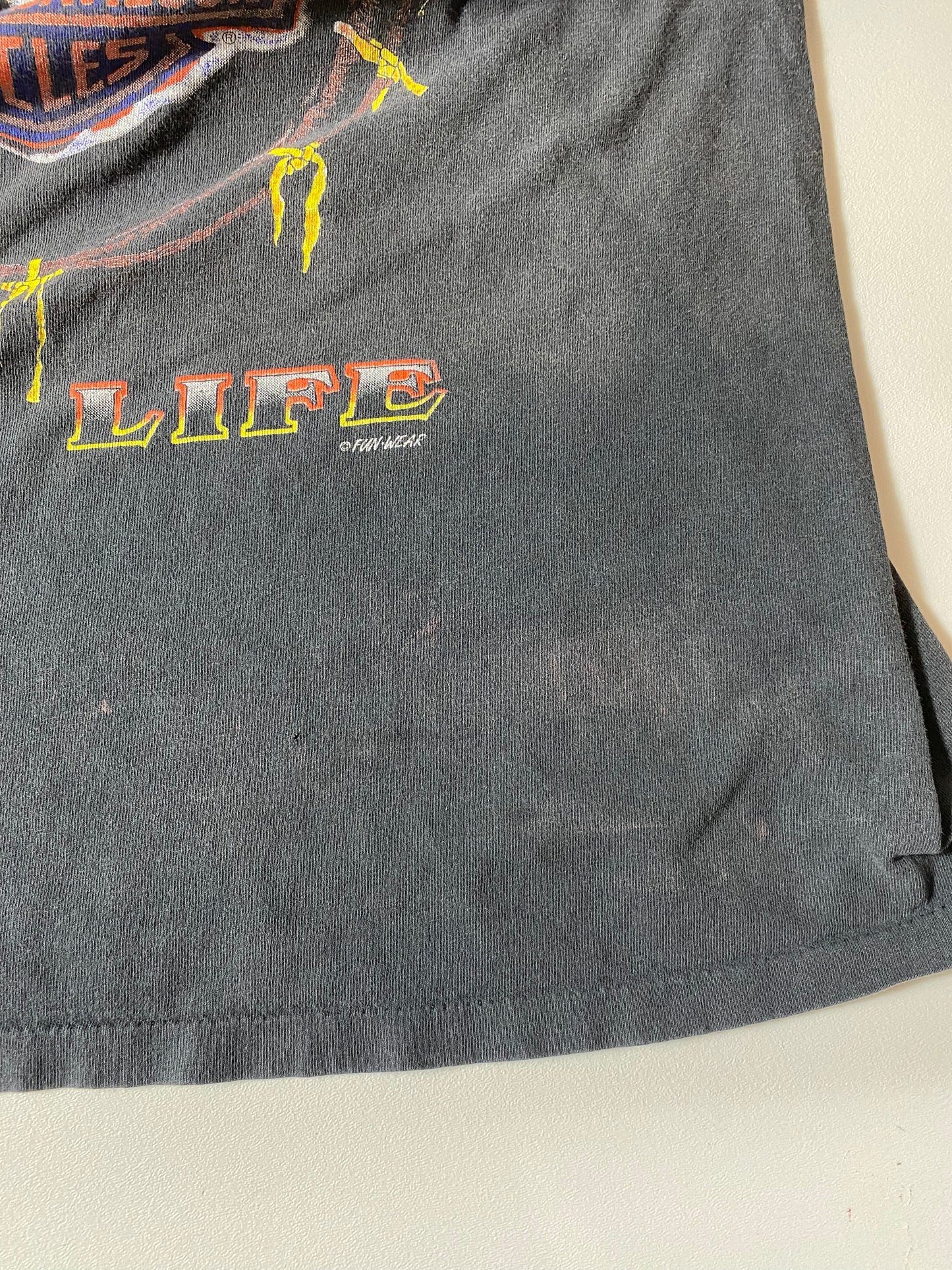 90’s HARLEY DAVIDSON Size No Tag (Approx.M) Long sleeve T-shirt / K3537