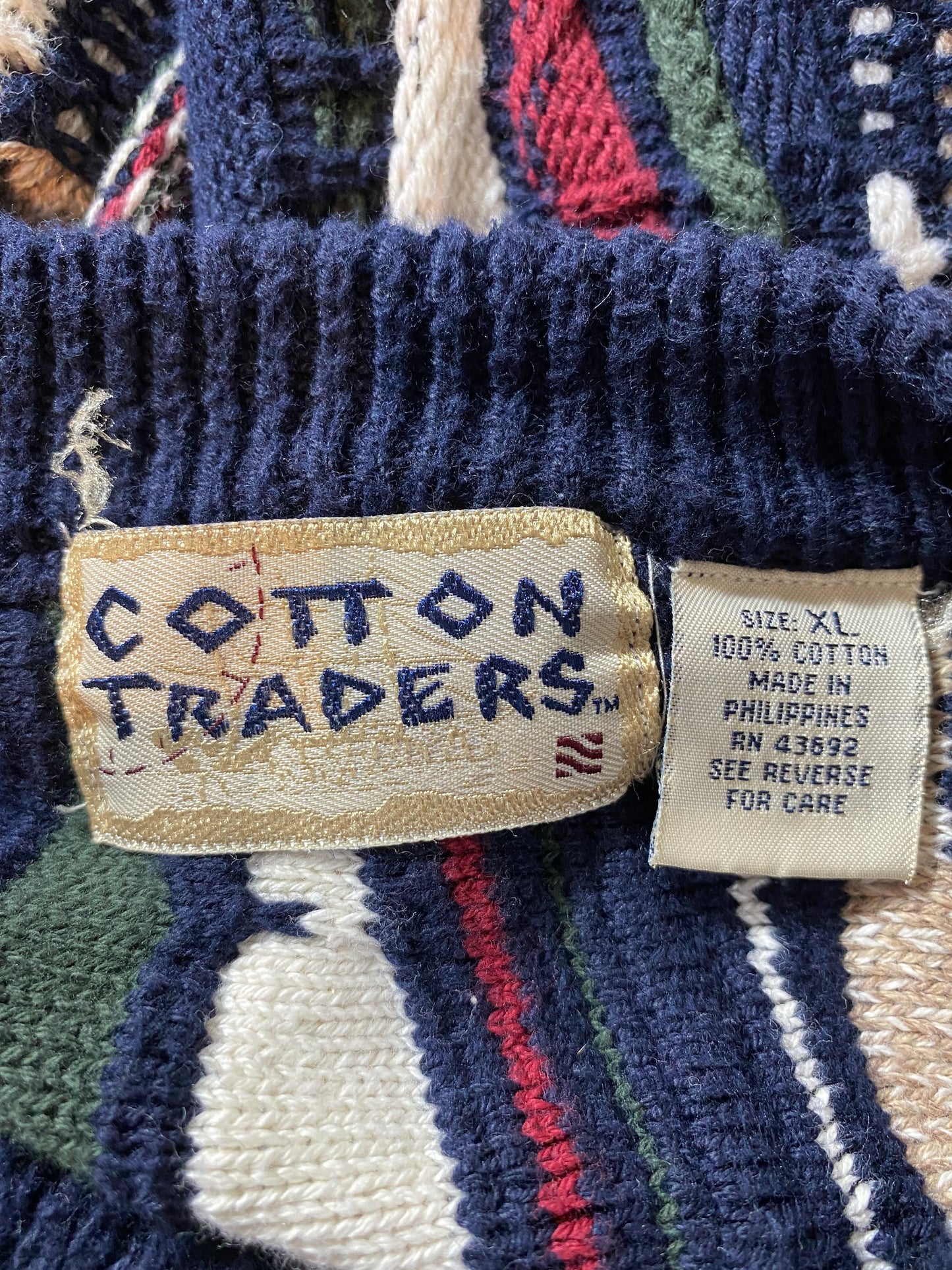 Vintage 3D COOGI- Style Size XL Knit Sweater / K2789