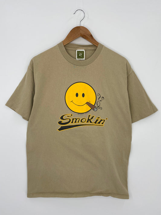 90’s SMOKIN’ Made in USA Size L Vintage T-Shirt / E1288T