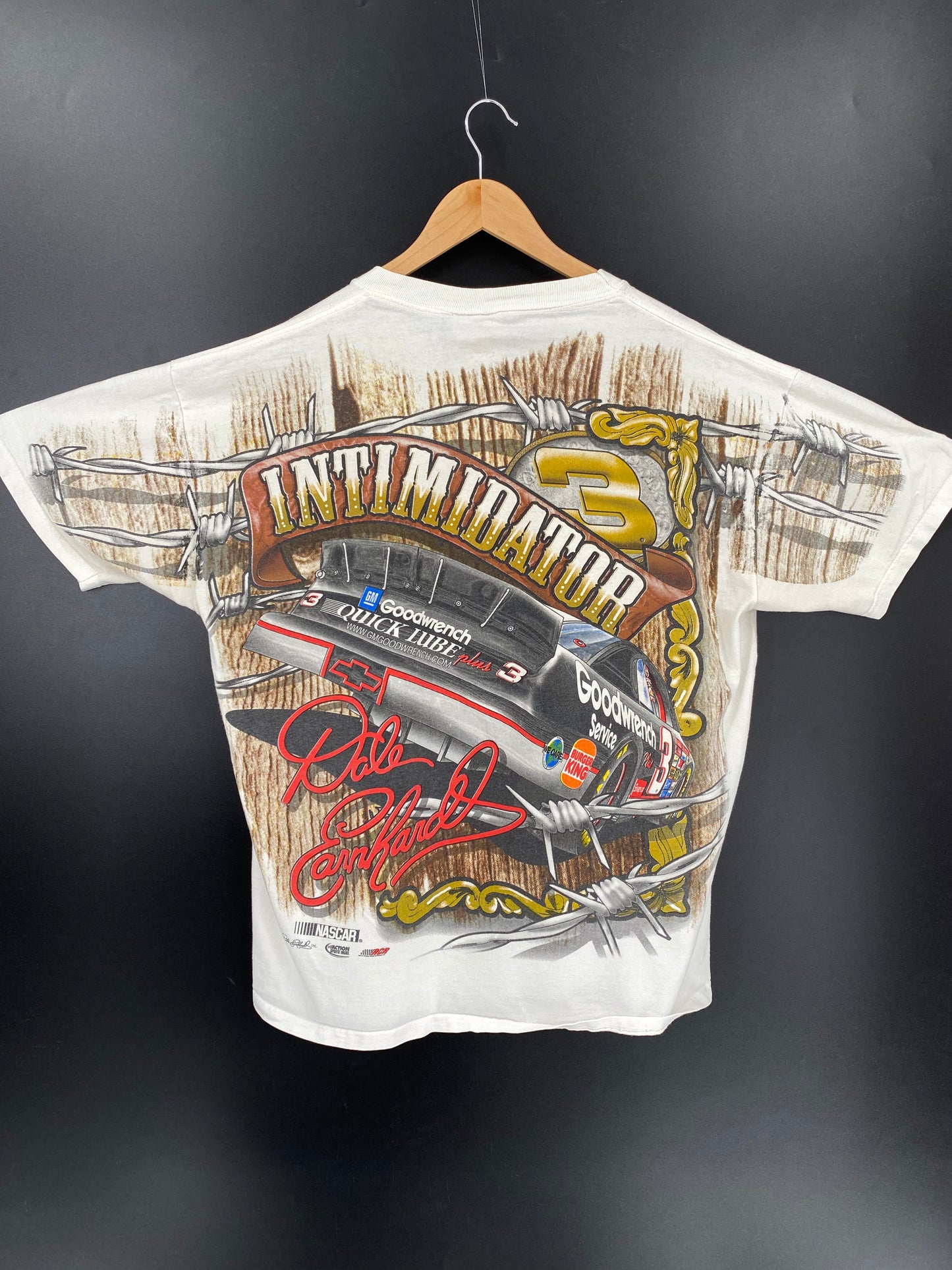 00’ NASCAR DALE EARNHARDT Made in USA Size L Vintage Racing T-shirt / k1791