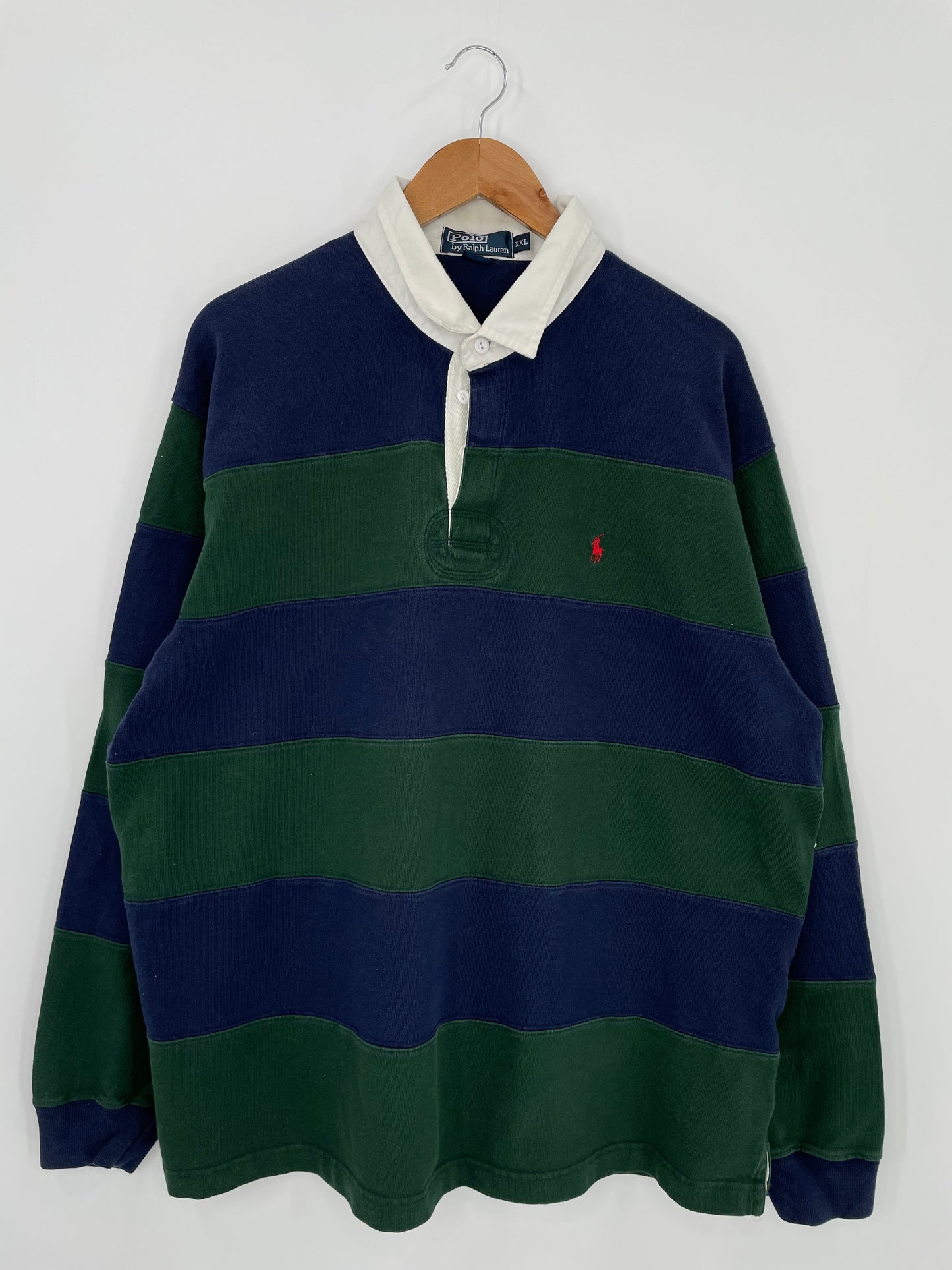 90’s POLO RALPH LAUREN Size XXL Vintage Rugby-Shirt / K1296