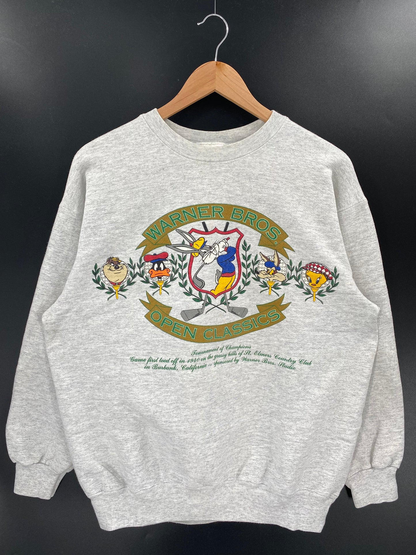 1991' LOONEY TUNES GOLF Made in USA Size L Sweat-shirt / A5268