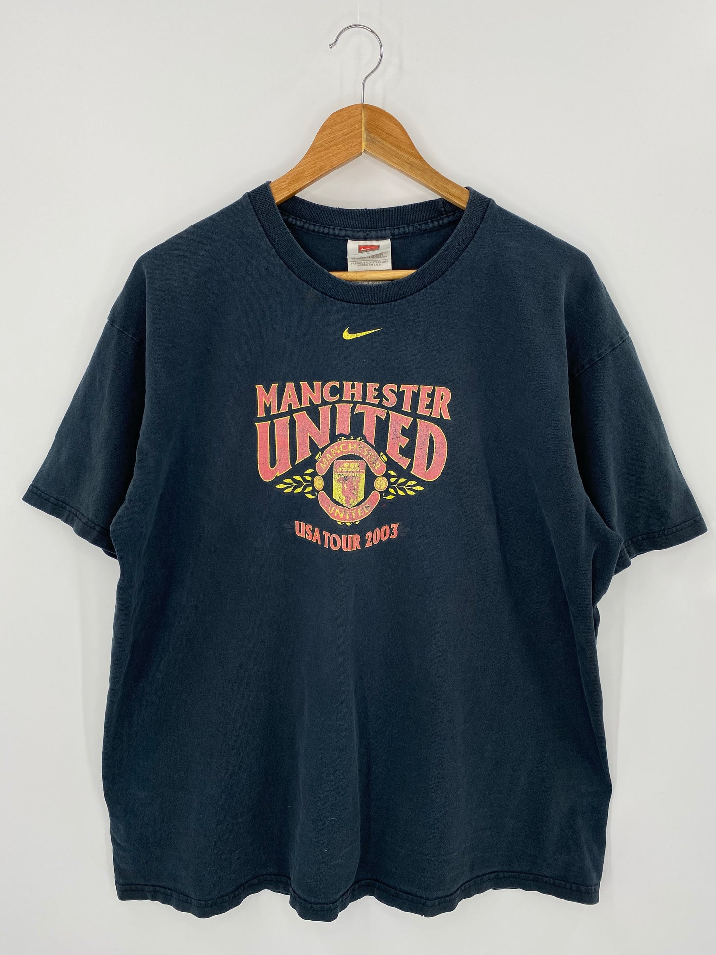 NIKE Manchester United 2003 USA Tour Made in USA Size L Vintage T-shirt / 7267