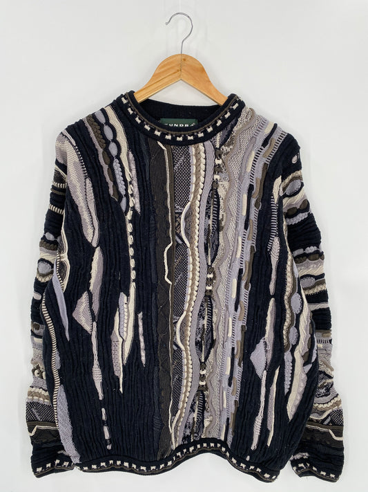 Vintage 3D Coogi-Style Size XXL Knit Sweater / 7044