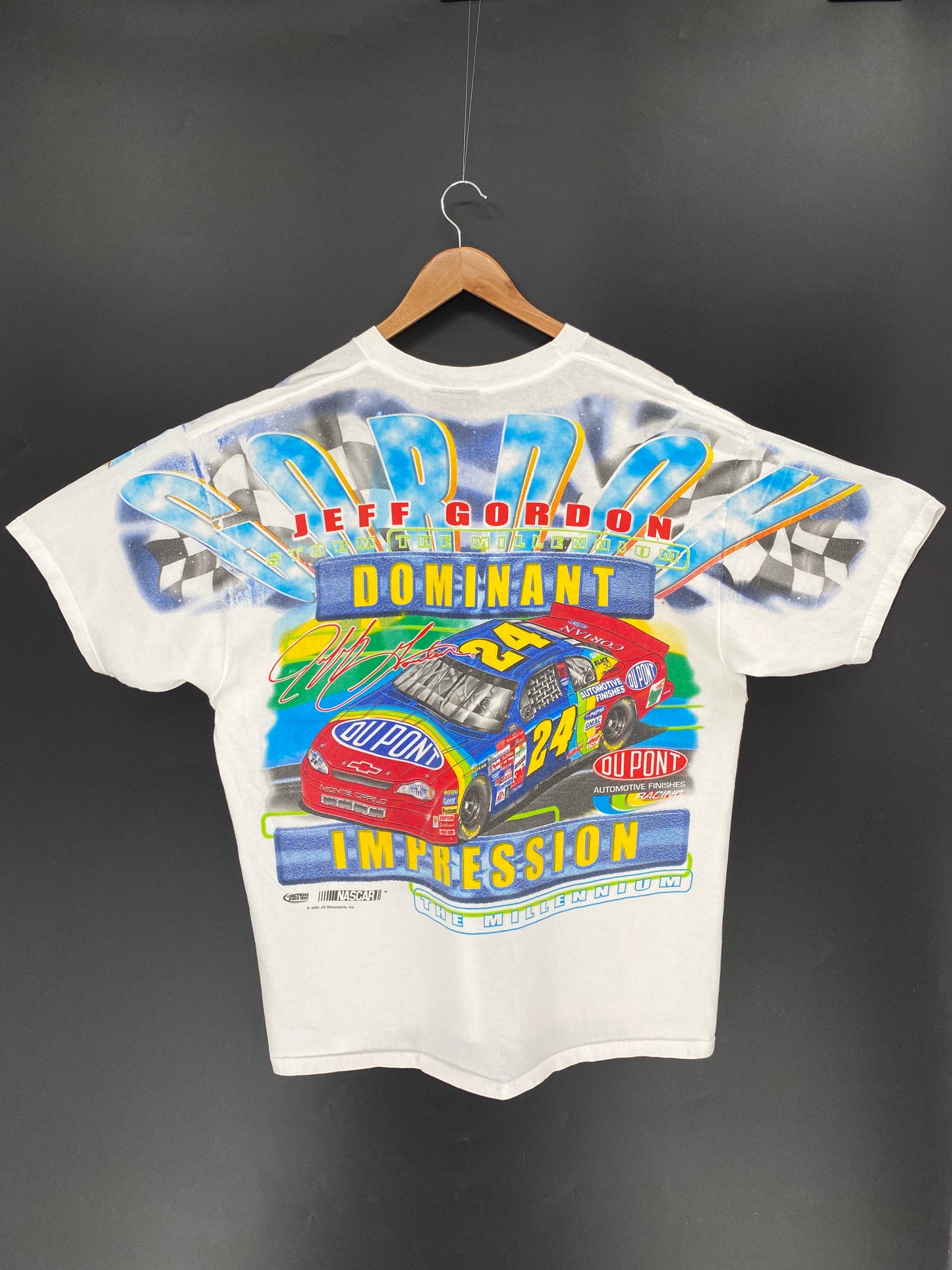 2000 NASCAR DU PONT JEFF GORDON Size XL Vintage Racing T-shirt / 9405