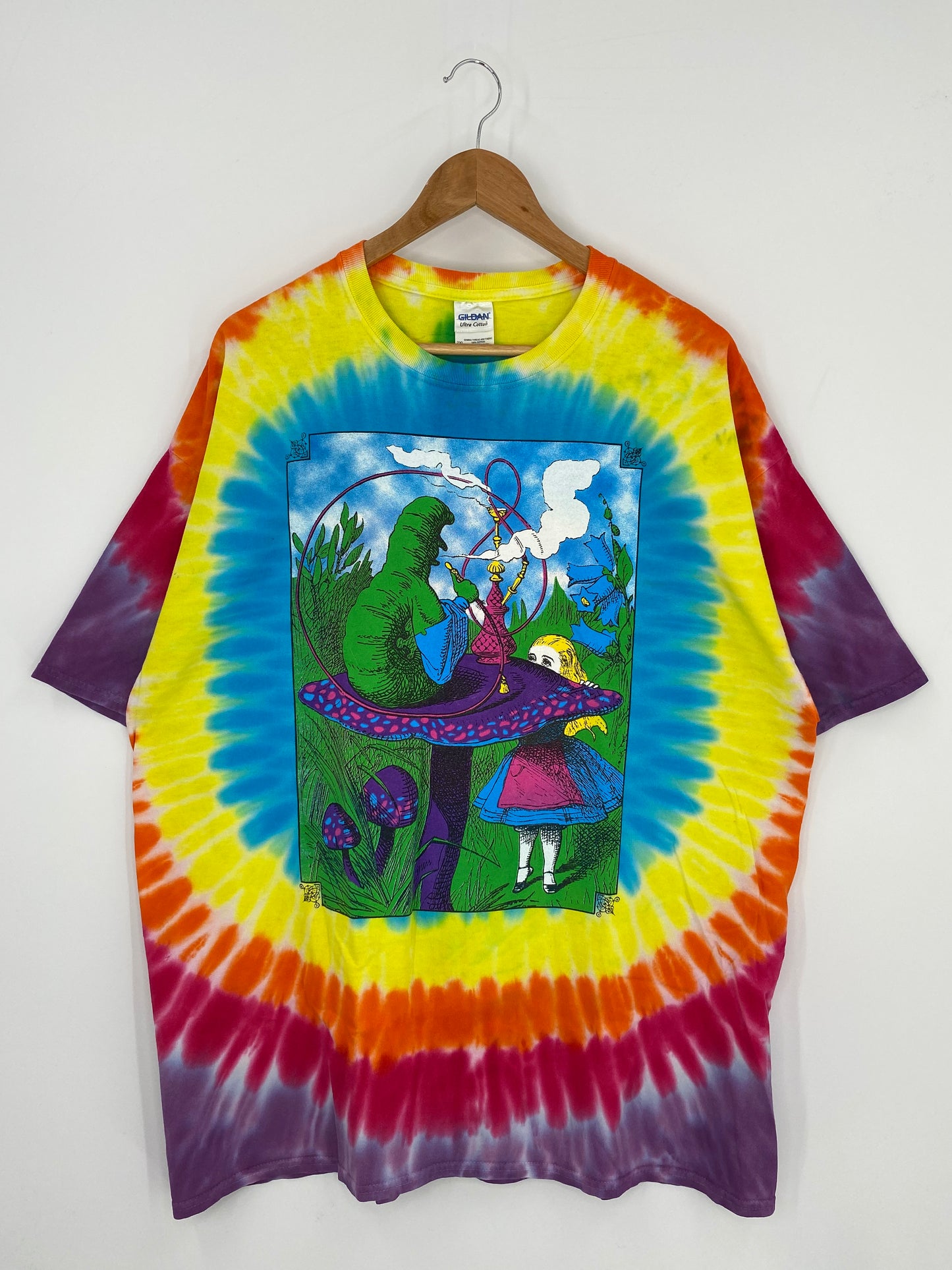 00’ MUSHROOM TIE-DYE Size XXL Vintage T-Shirts / 9839