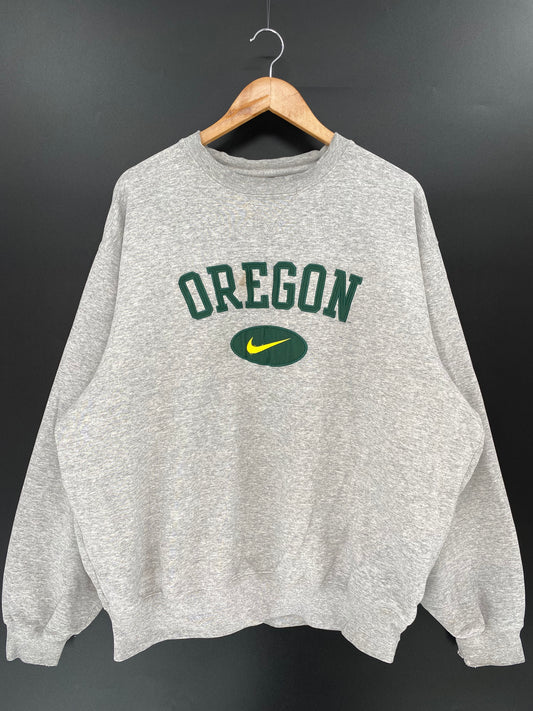 00’ NIKE OREGON Size L Vintage Sweat-Shirt / K689
