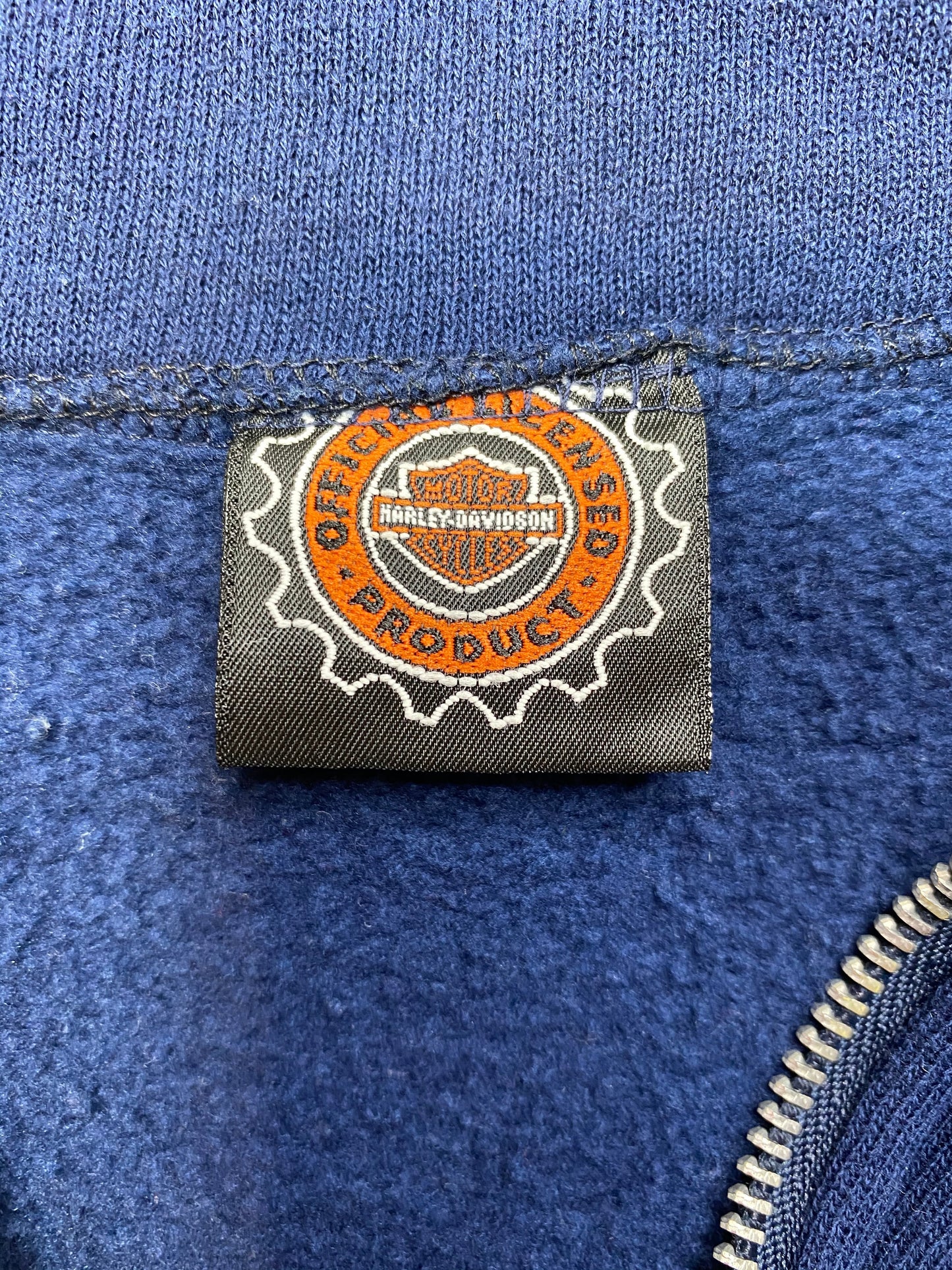 90’s HARLEY DAVIDSON LAS VEGAS Made in USA Vintage Half Zip Sweat-Shirt / A7008