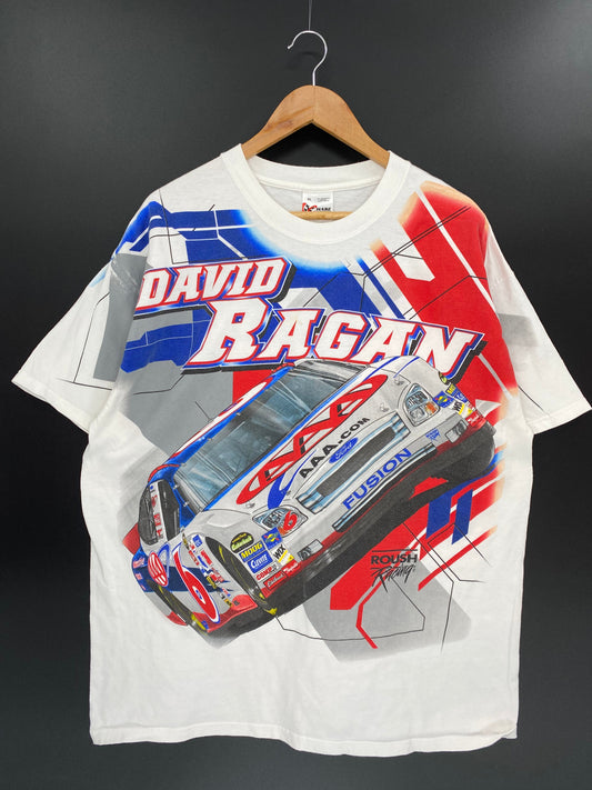 00’ DAVID RAGAN Size XL Vintage Racing T-Shirt / K8557