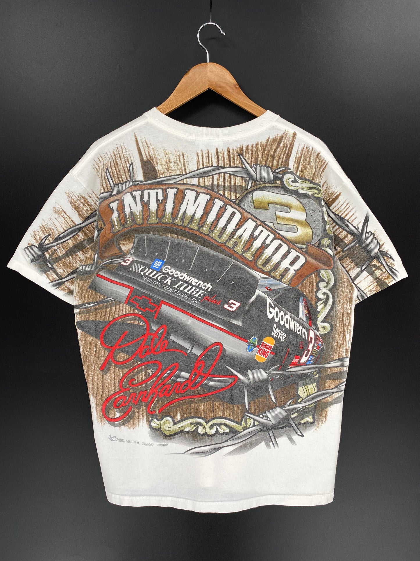 00’ NASCAR DALE EARNHARDT Size L Vintage Racing T-shirt / 9456