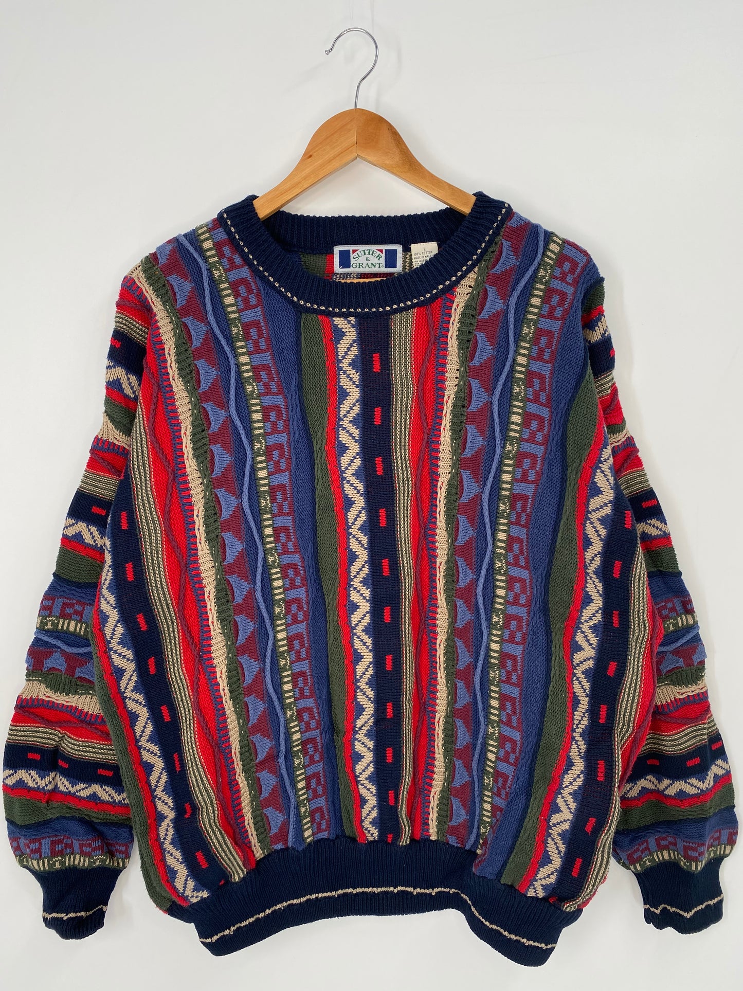 Vintage 3D COOGI- Style Size L Knit Sweater / K3936