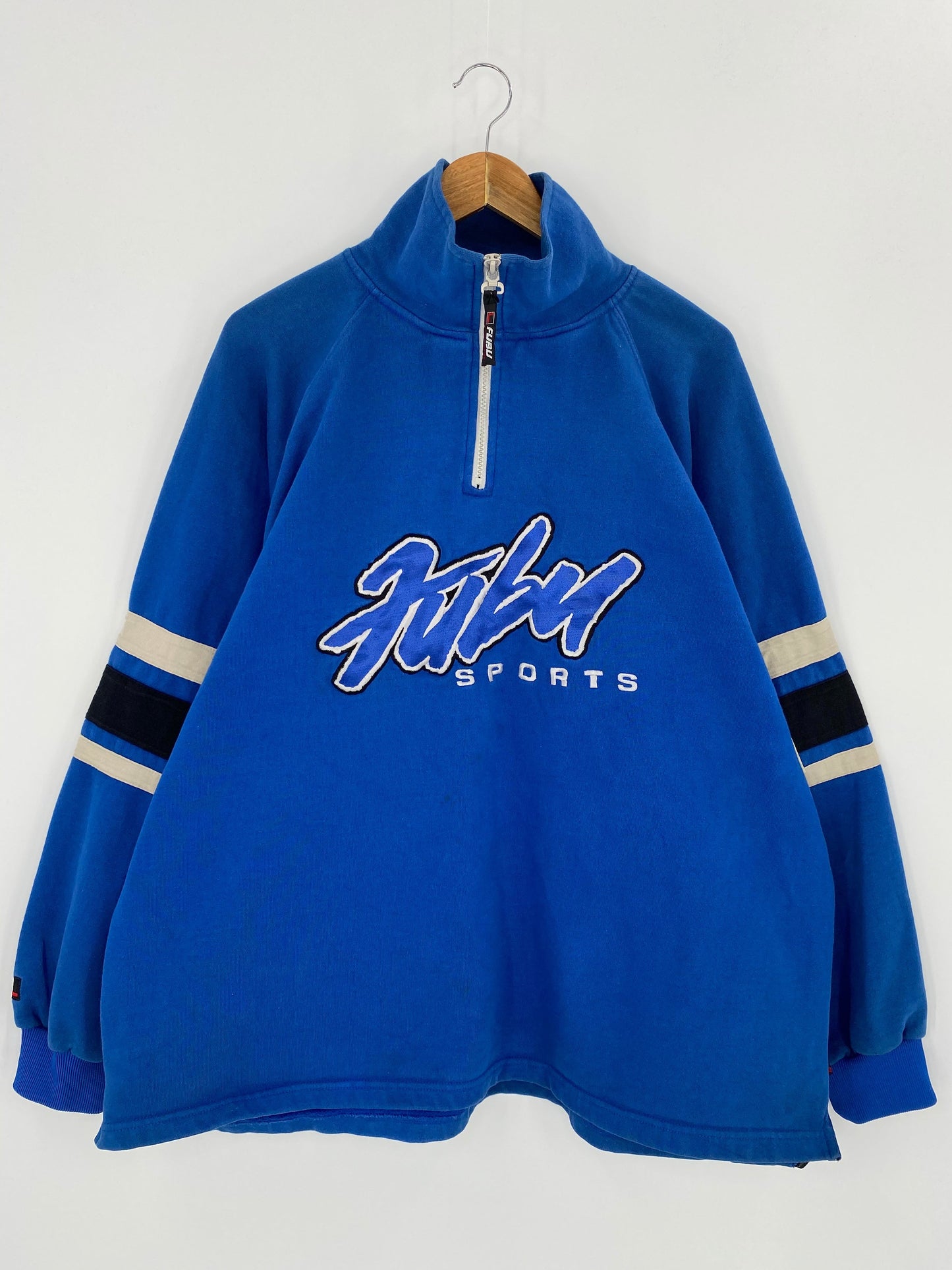 .90’s FUBU SPORTS Size XL Vintage Half-zip Sweat-Shirt / A8795