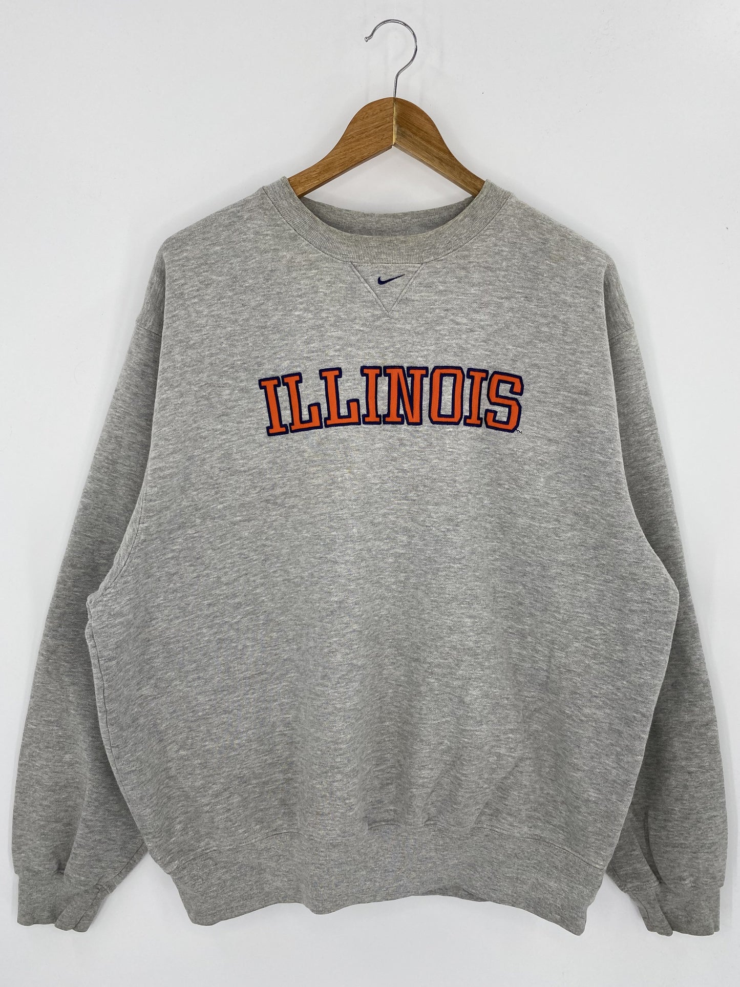 90’s NIKE ILLINOIS Size M Vintage Sweat-shirt / k6147
