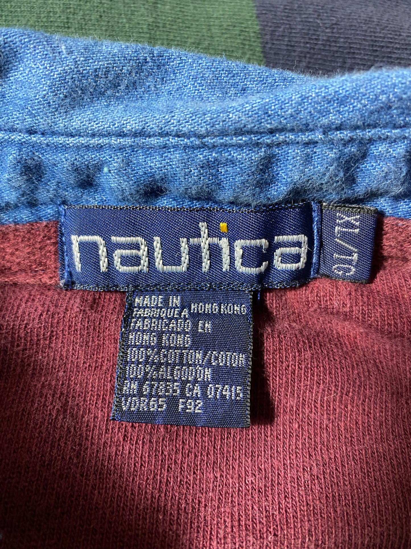 Vintage NAUTICA Size XL Rugby-Shirt / K3887