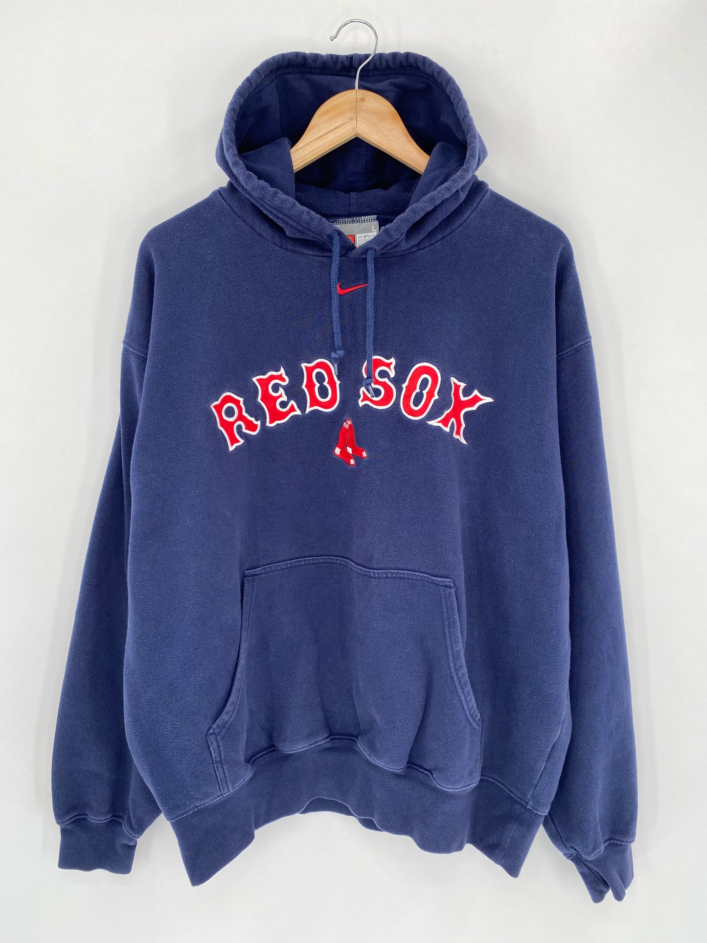 00’ NIKE x MLB RED SOX Size L Vintage Hoodie Sweat-Shirt / 5360