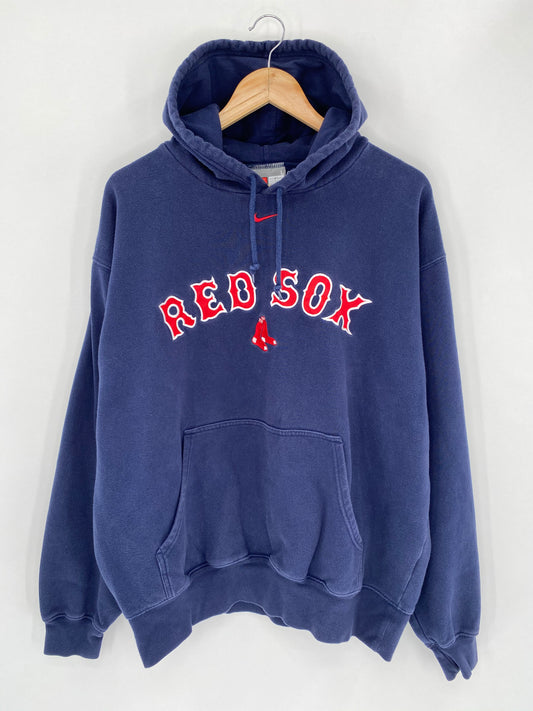 00’ NIKE x MLB RED SOX Size L Vintage Hoodie Sweat-Shirt / 5360