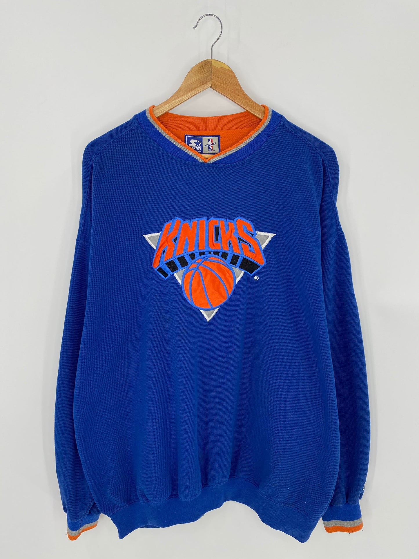 90’s STARTER KNICKS Size XL Vintage NBA Sweat-shirt / K7592