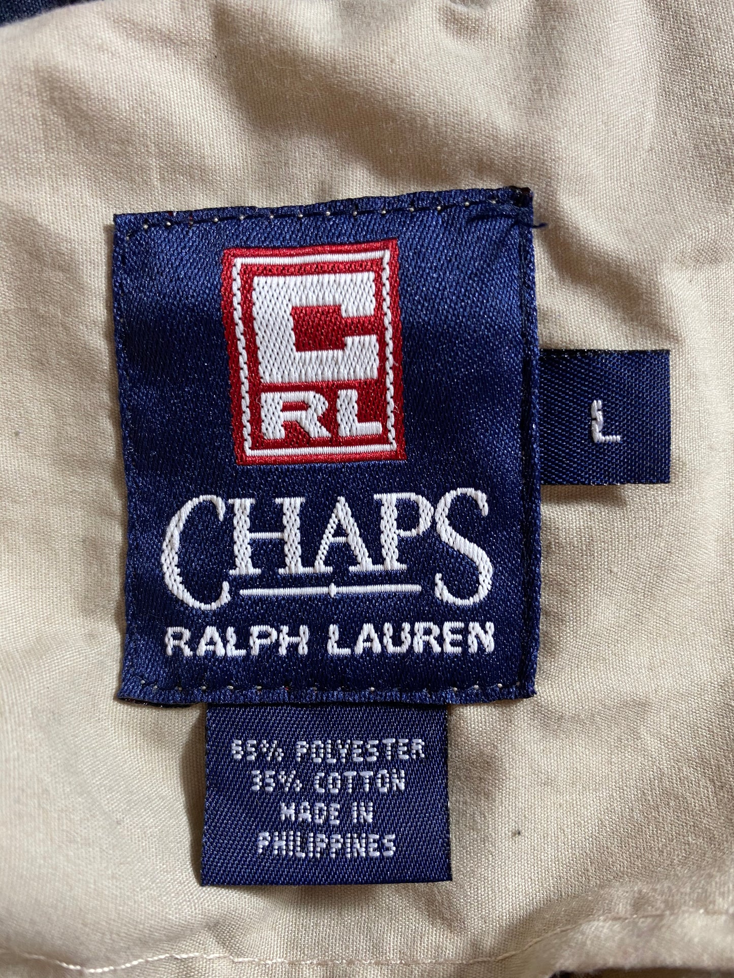 Vintage Chaps Ralph Lauren Size L Half-zip Nylon Jacket  / 8456