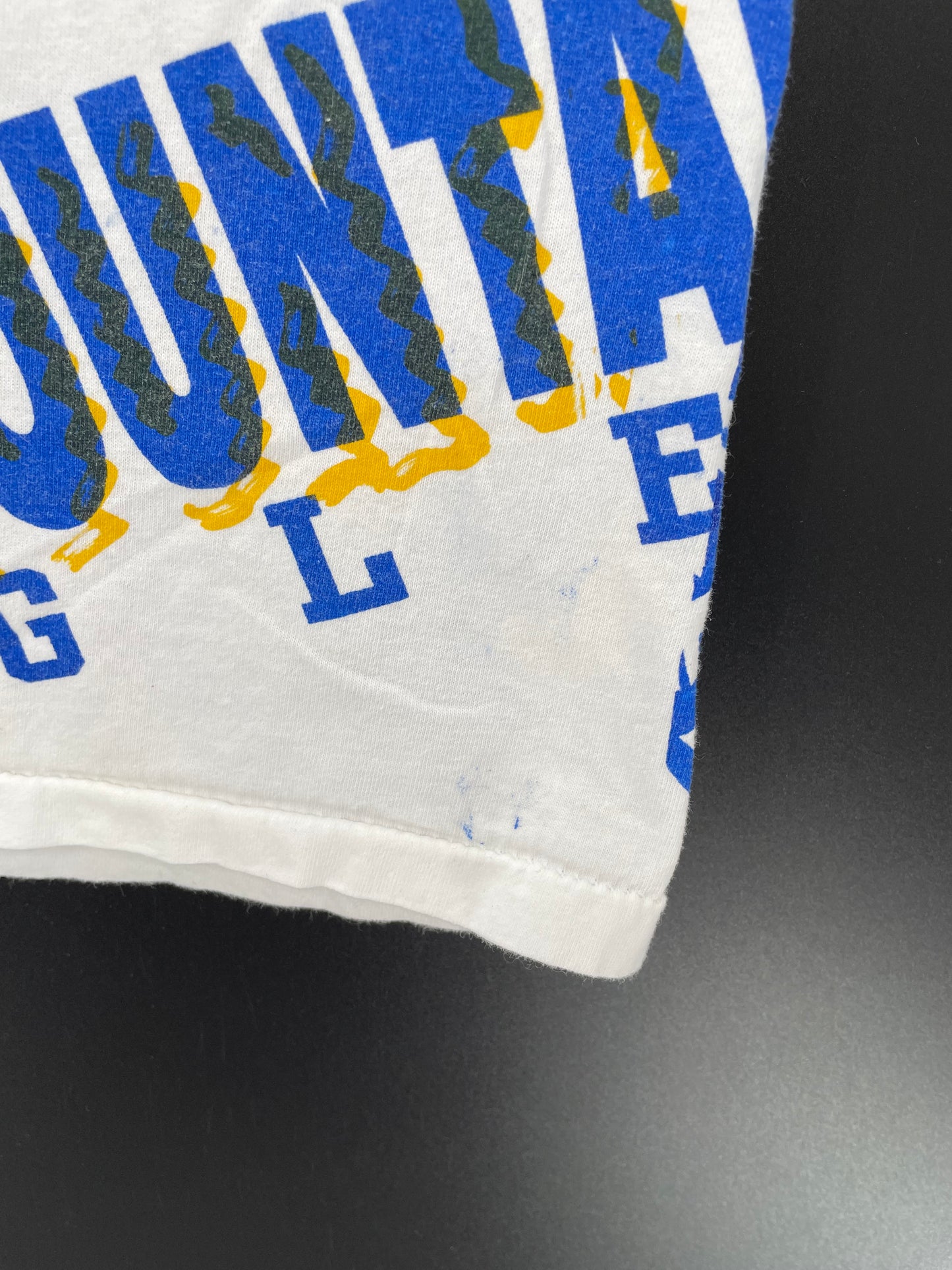 90’s OAK MOUNTAIN EAGLES All Over Print Made in USA Size M Vintage T-Shirts / K513