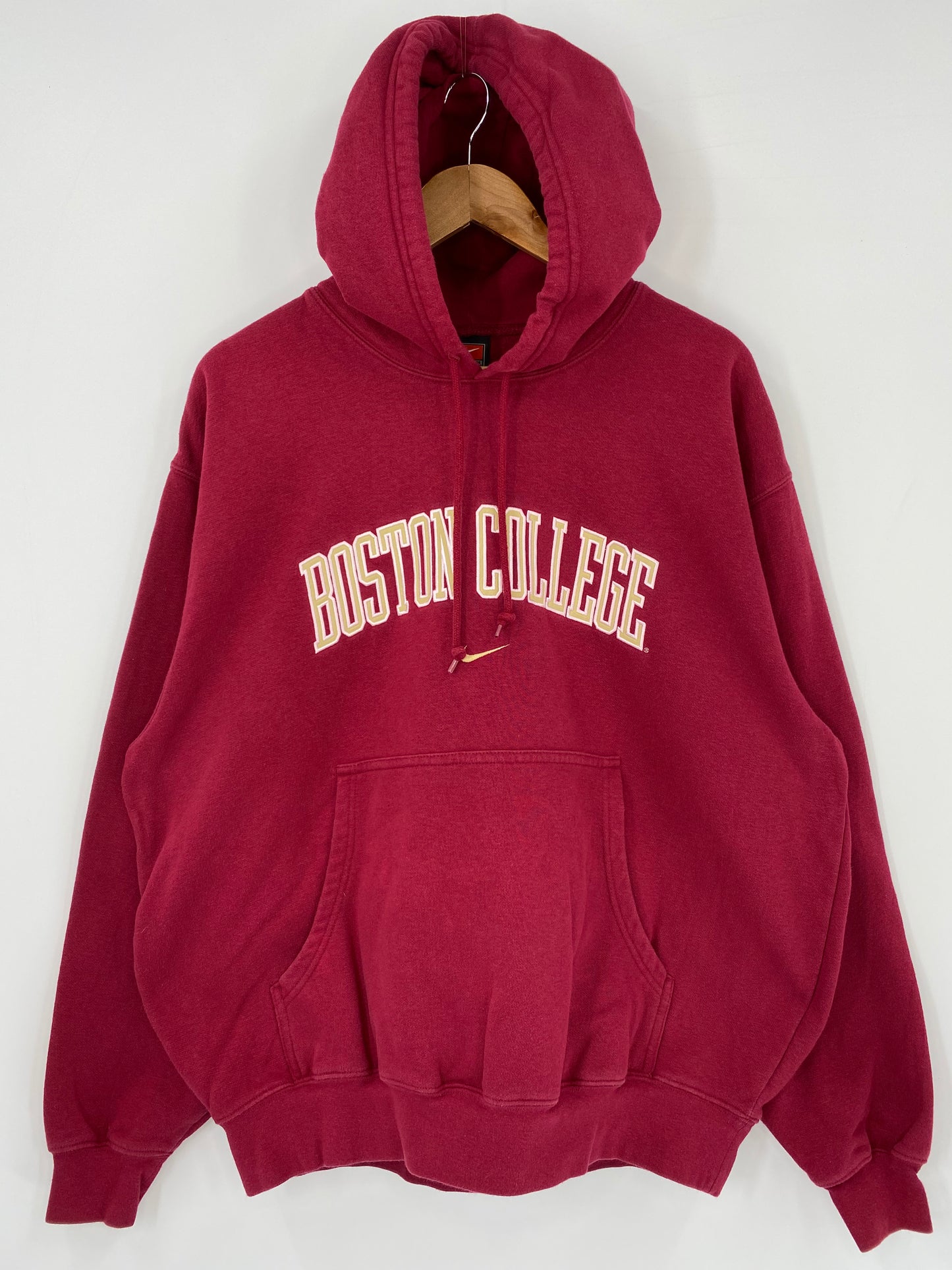 00' NIKE BOSTON COLLEGE Size L Vintage Hoodie Sweat-Shirt / K3514