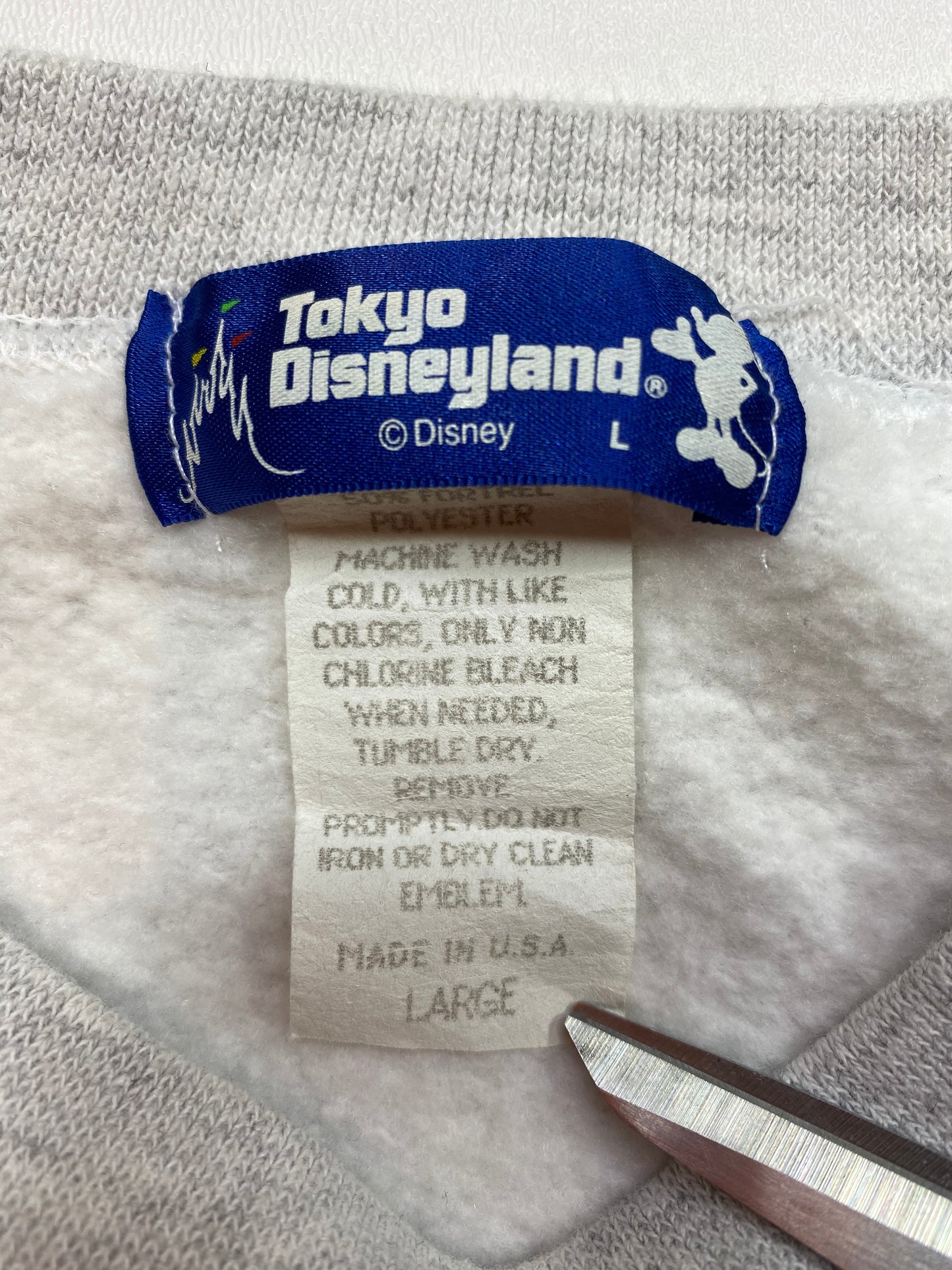 90’s Tokyo Disneyland Made in USA Size L Vintage Sweat-Shirt / 5422