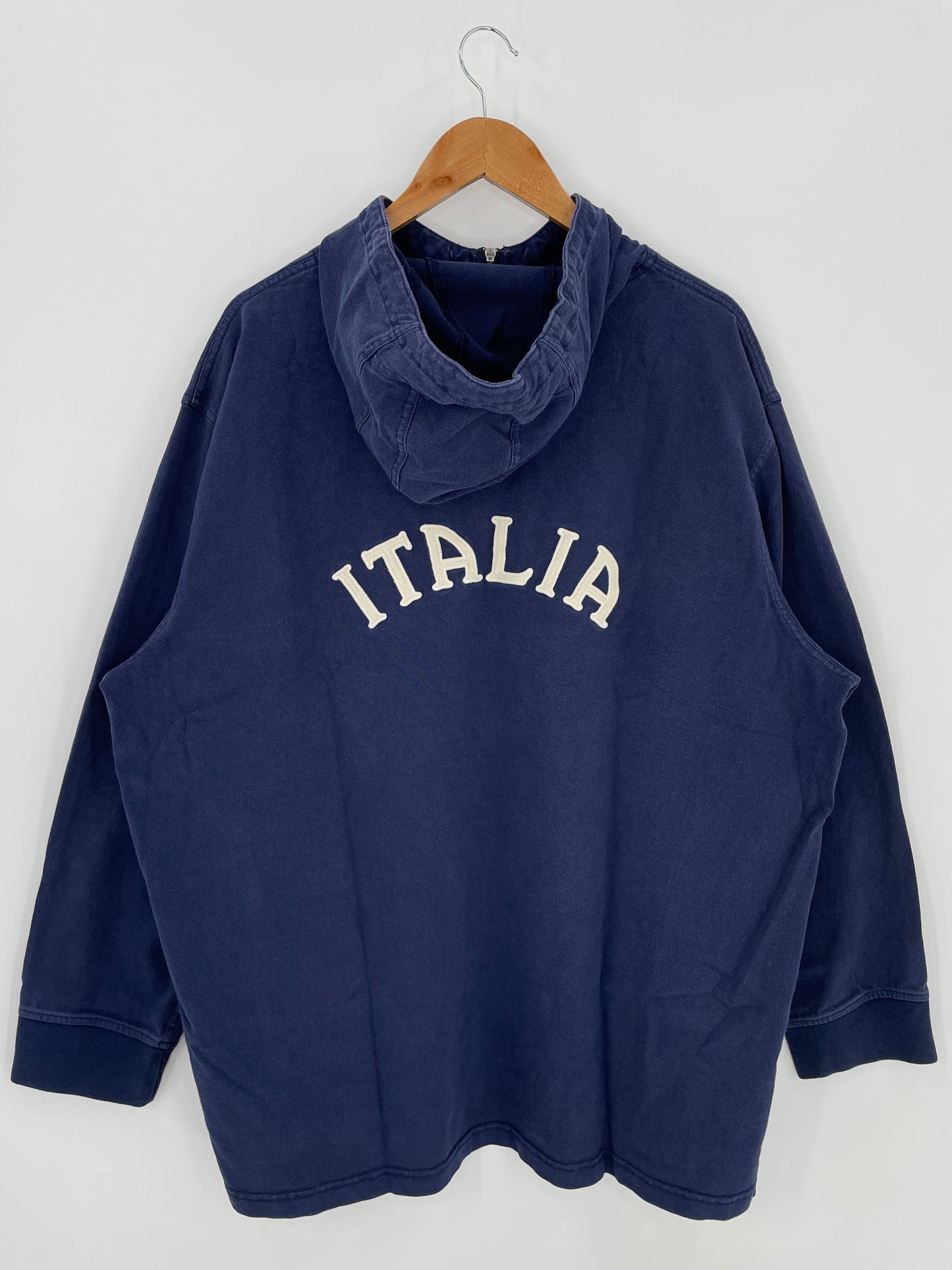 90's POLO RALPH LAUREN LAKE PLACID 1934 ITALIA Size XXL Vintage Half-Zip Hoodie Rugby-Shirts / k476