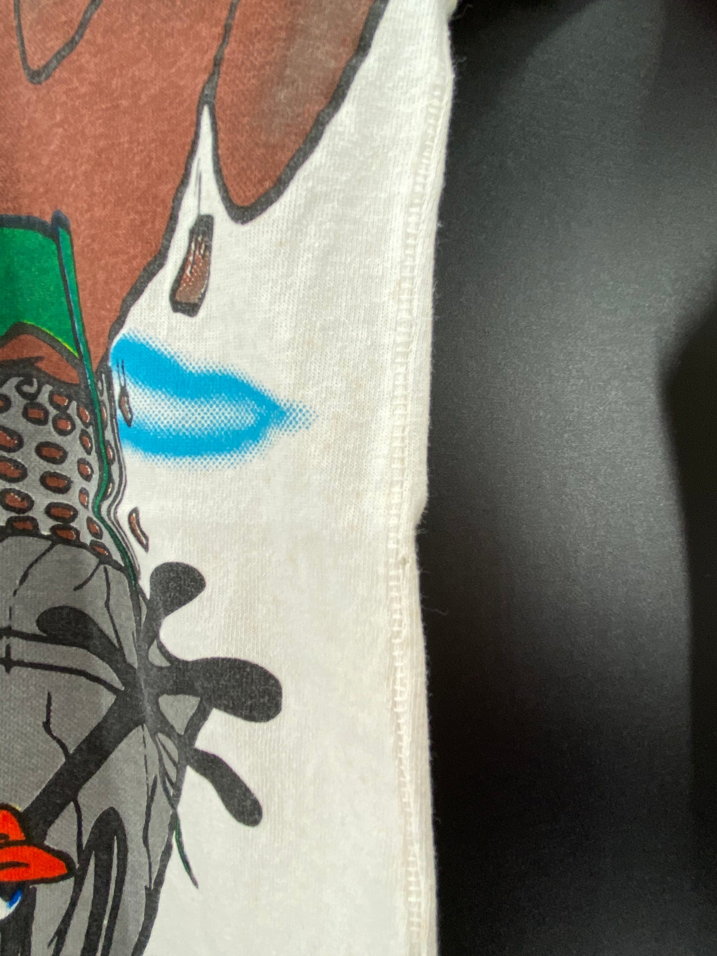 1995 LOONEY TUNES All Over Print Made in USA Size M Vintage Long-Sleeve T-Shirt / 9273