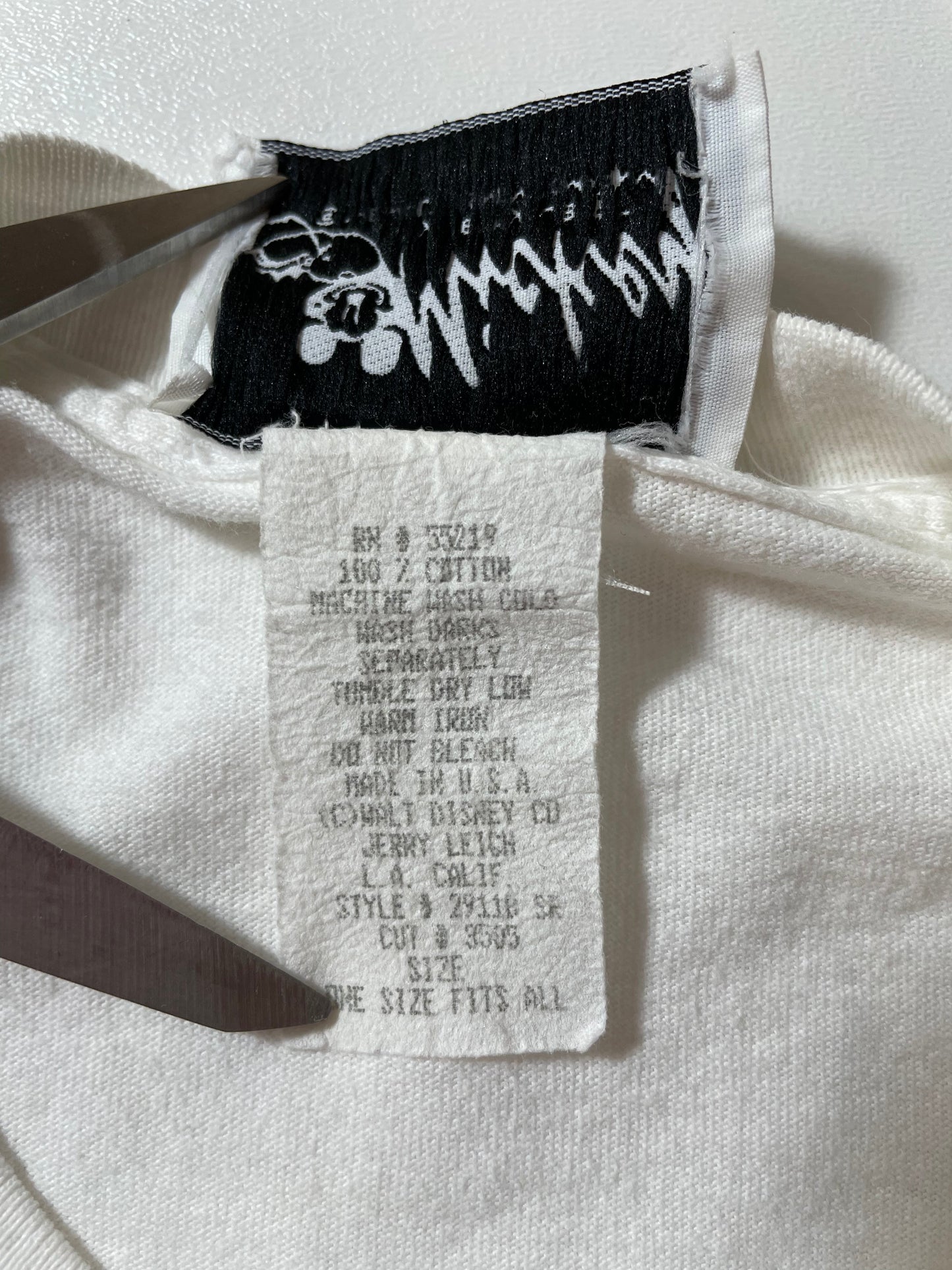 90’s DISNEY MICKEY AND MINNIE Made in USA Size Approx.XL Vintage T- Shirts / A1010