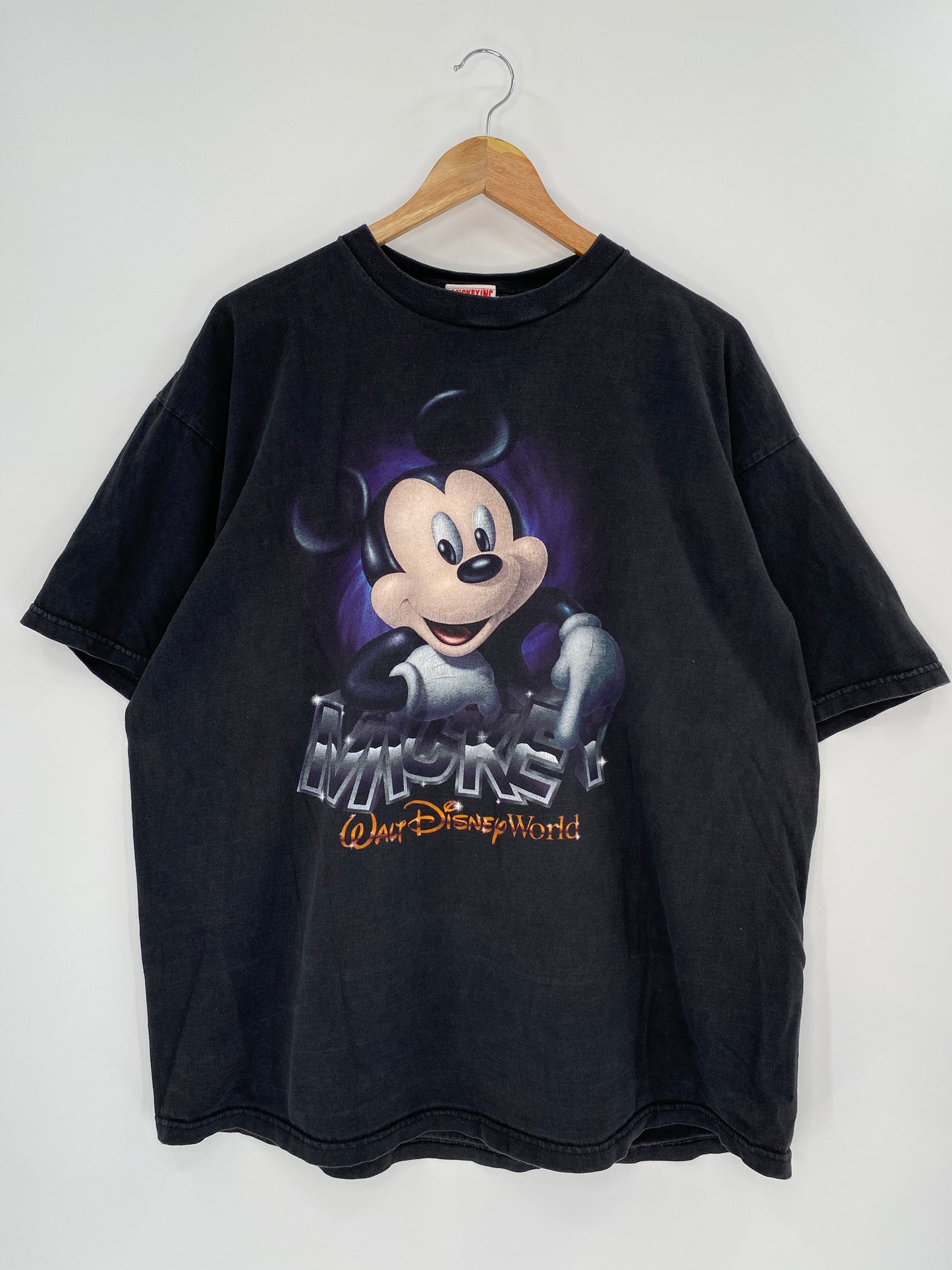 90’s DISNEY MICKEY Made in USA Size Approx. XL Vintage T-Shirt / 8767