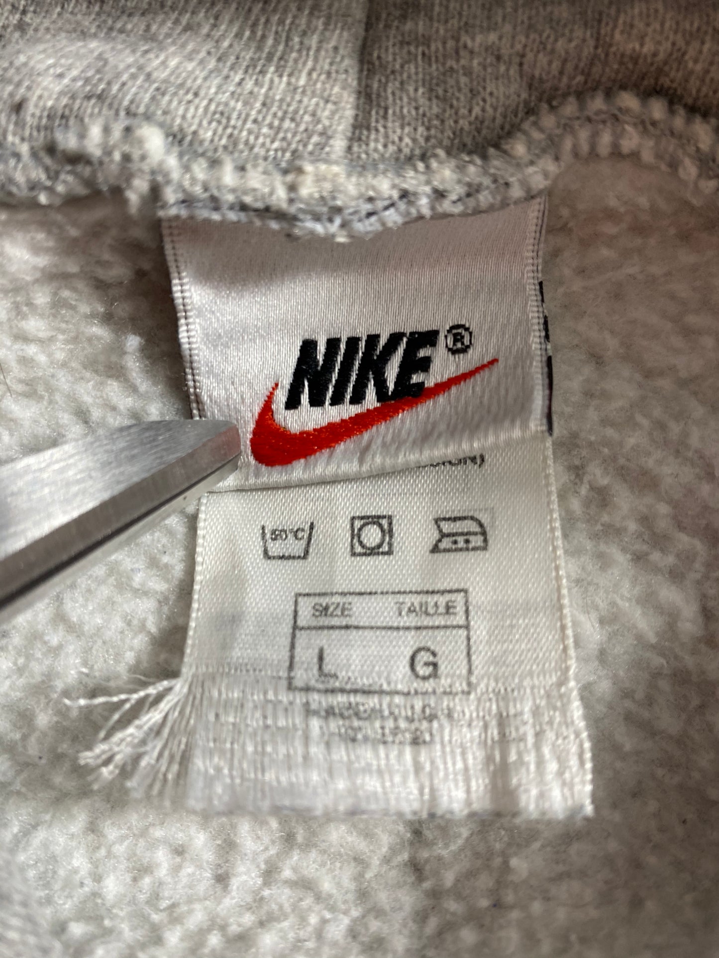 90’s NIKE Mini Swoosh Made in USA Size L Vintage Sweat-shirt / 8162