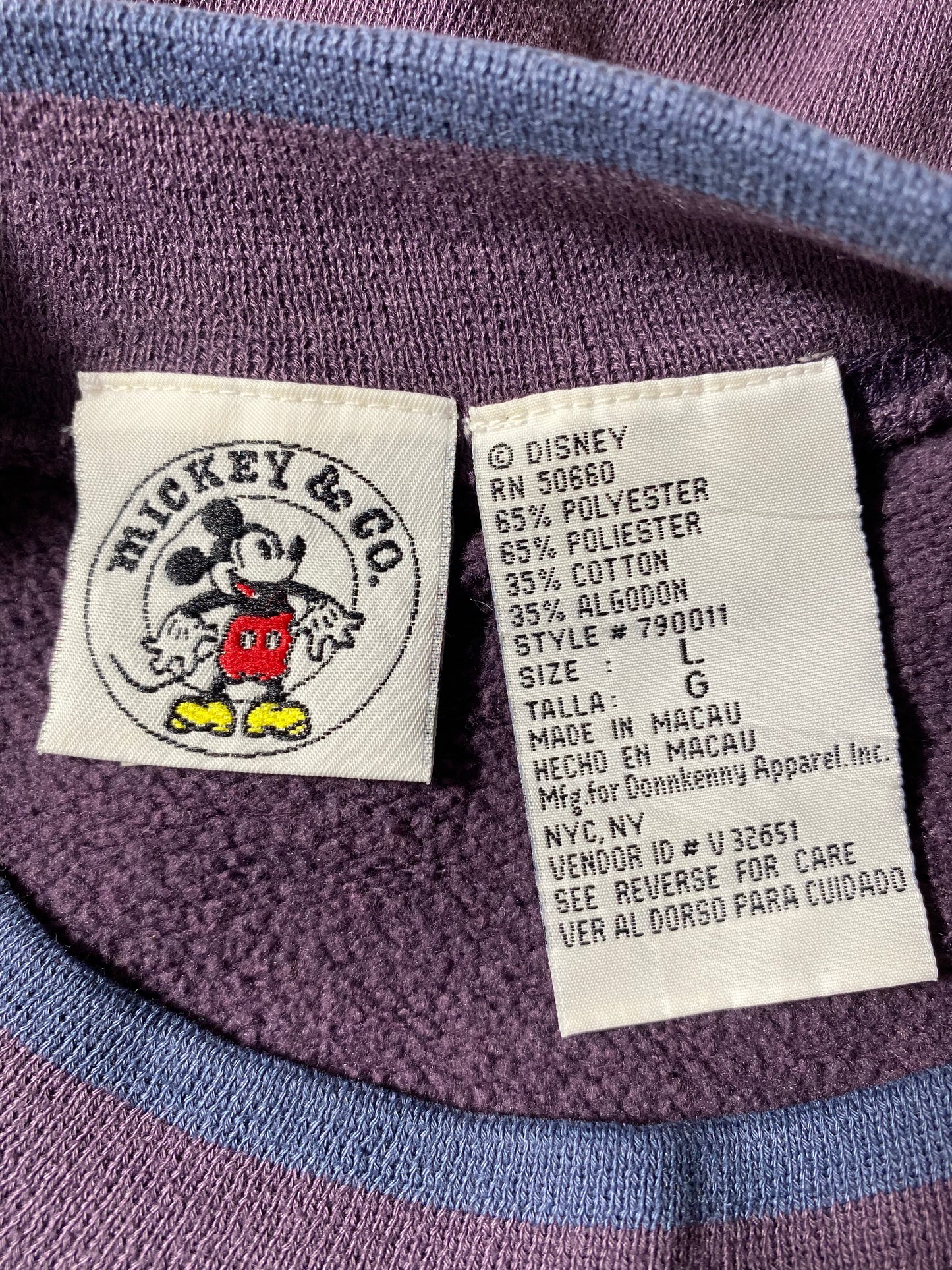 90’s DISNEY MICKEY Size L Vintage Sweat-shirt / K3629