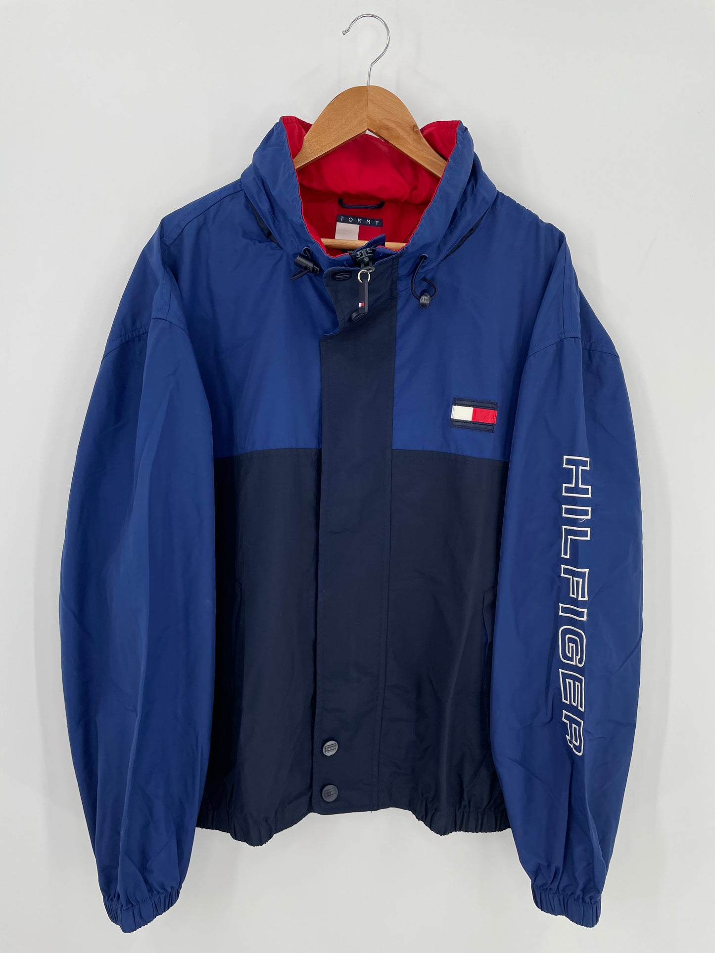 90's TOMMY HILFIGER Size XXL Vintage Nylon Jacket / k470