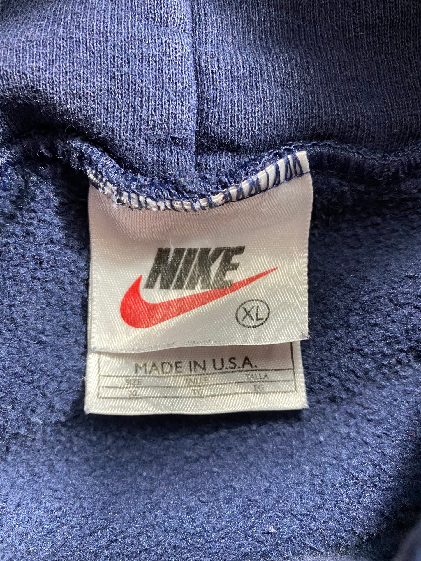 90’s NIKE ATHLETICS Made in USA Size XL Vintage Hoodie Sweat-shirt / K7587