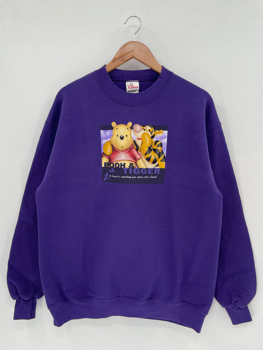 00’ DISNEY POOH Made in USA Size L Vintage Sweat-shirt / K1718